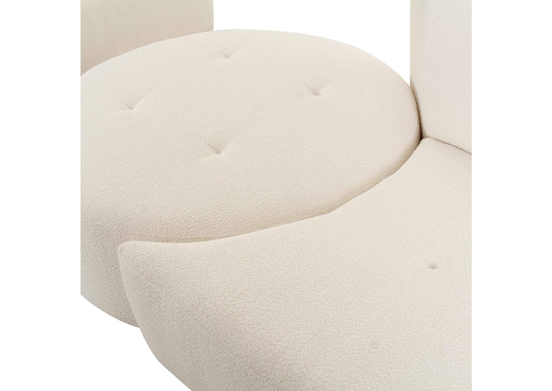 Fickle Cream Boucle 4 - Piece Modular Left Facing Sectional image 7