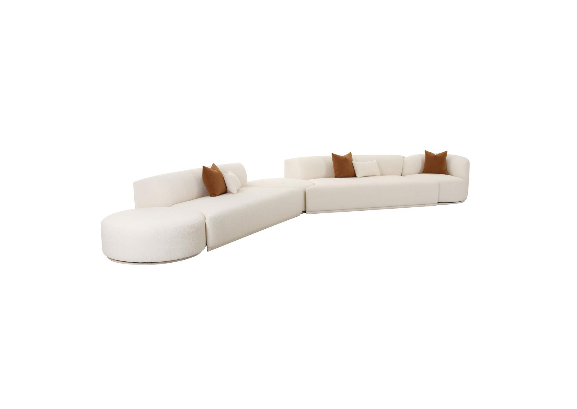 Fickle Cream Boucle 5 - Piece Modular Chaise Sectional image 1
