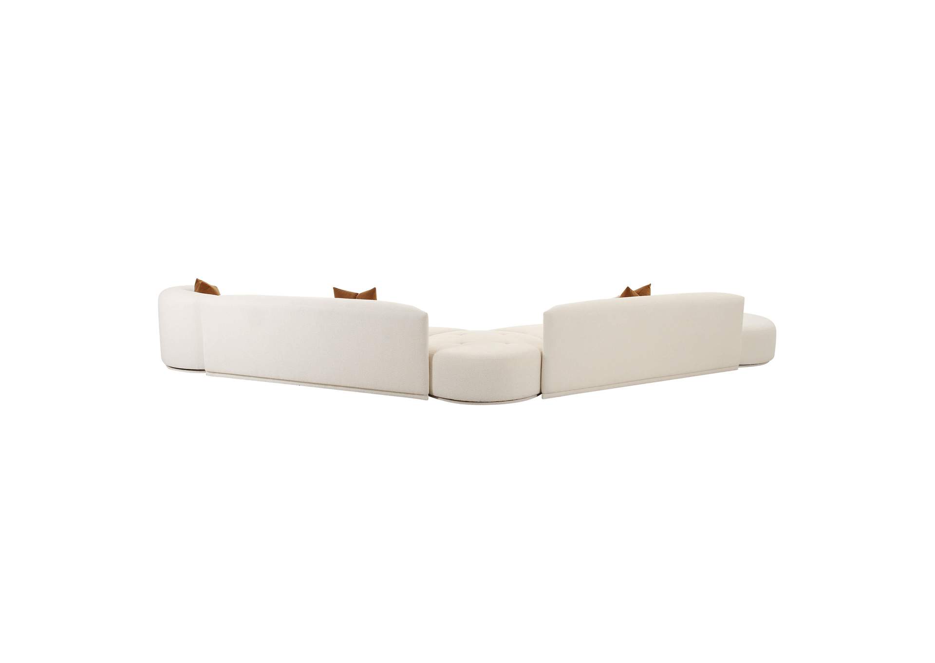 Fickle Cream Boucle 5 - Piece Modular Chaise Sectional image 5