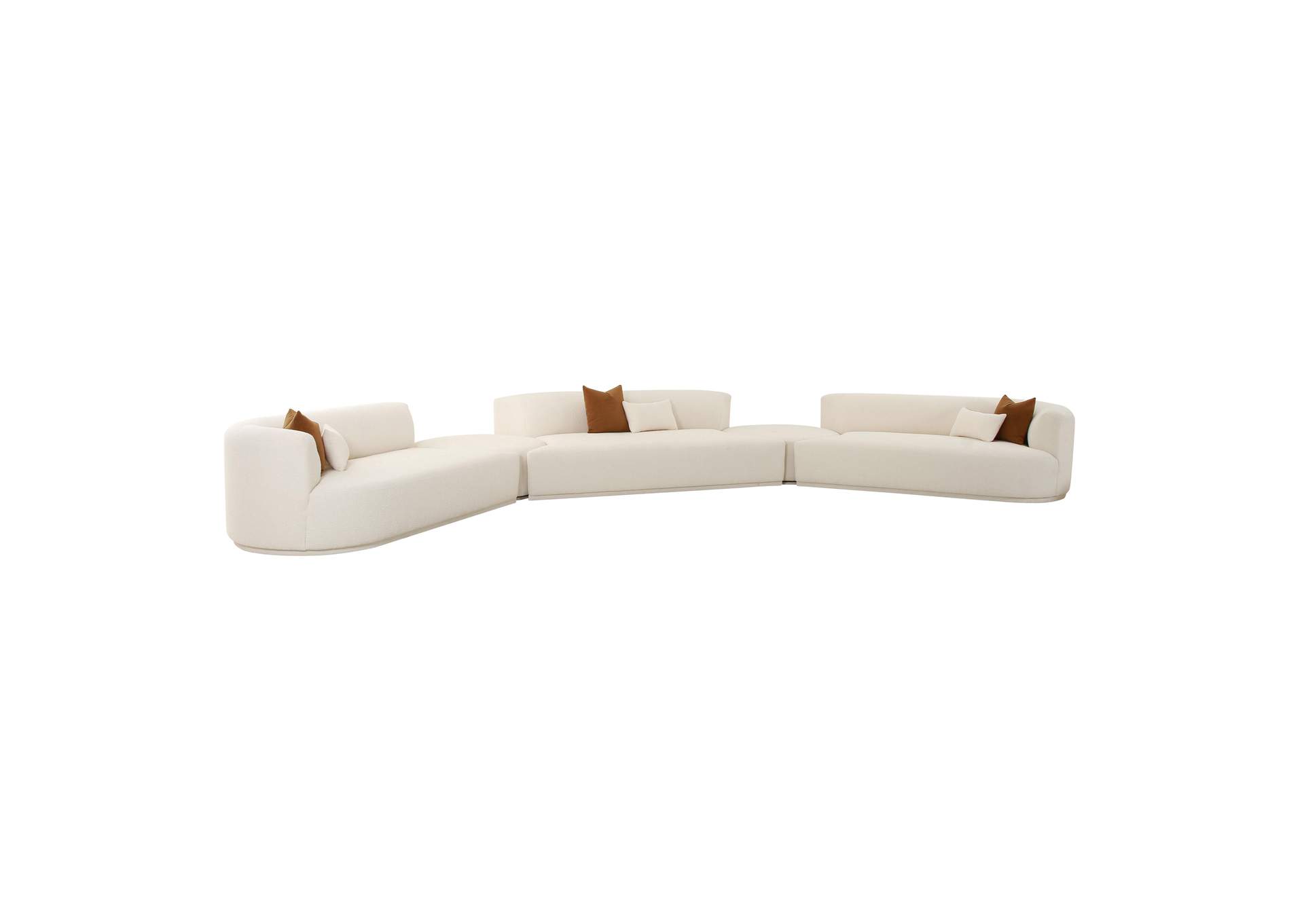 Fickle Cream Boucle 5 - Piece Modular Sectional image 5