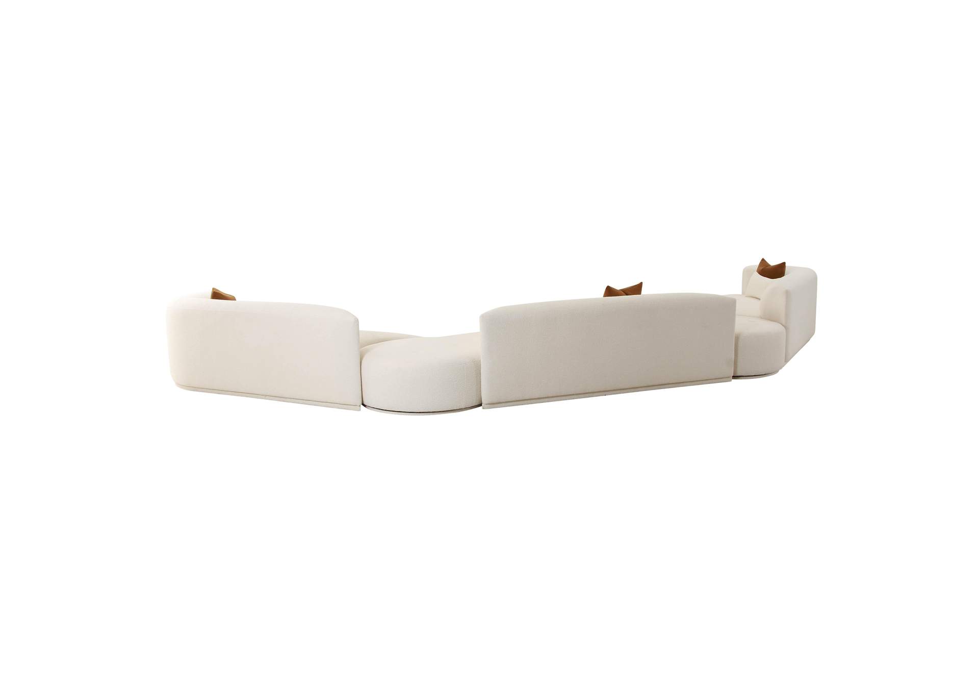 Fickle Cream Boucle 5 - Piece Modular Sectional image 6