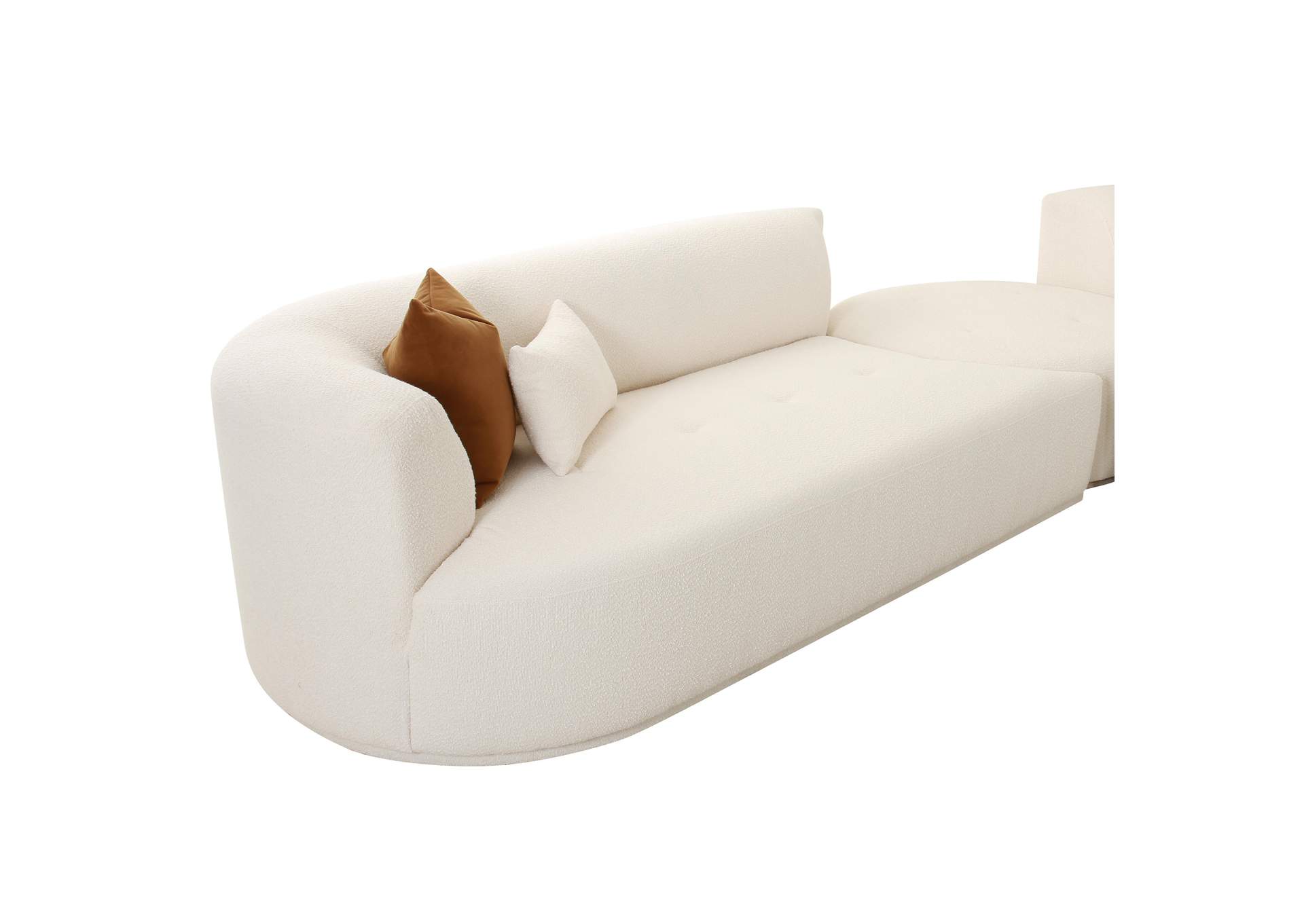 Fickle Cream Boucle 5 - Piece Modular Sectional image 7