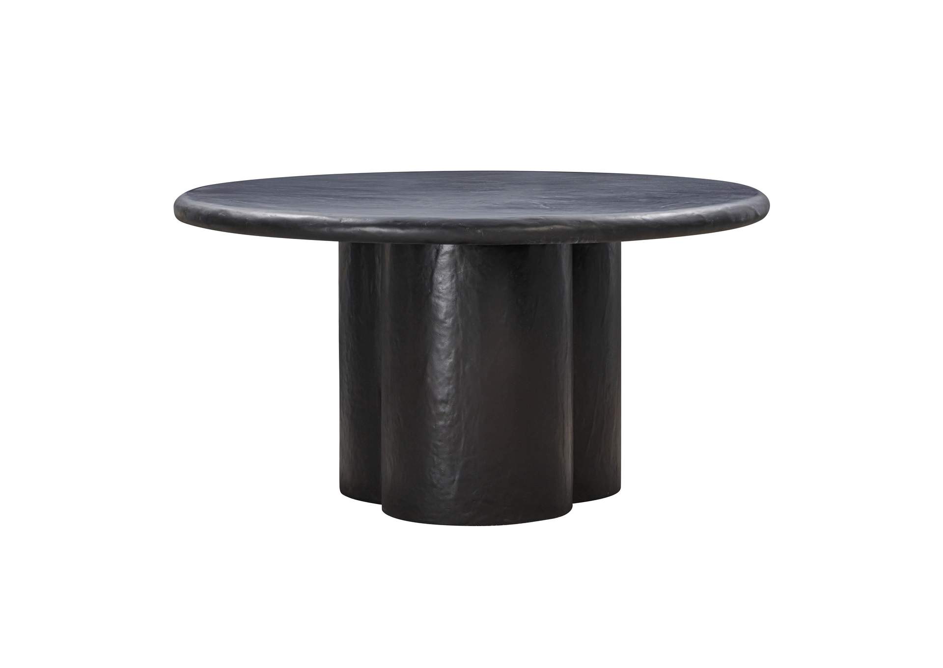 Elika Black Faux Plaster Round Dining Table image 4