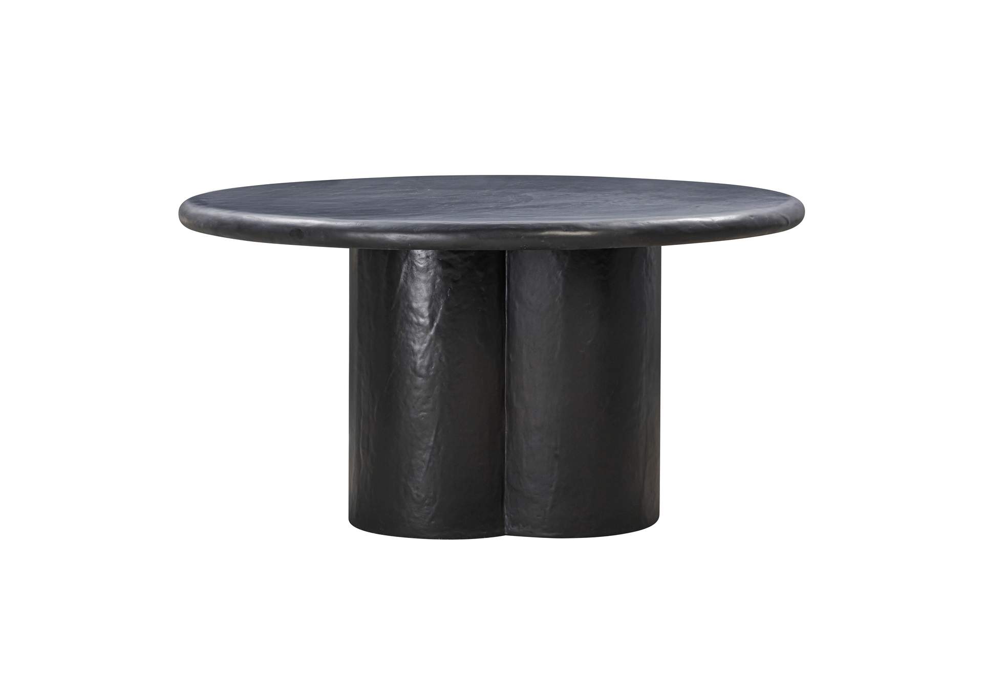 Elika Black Faux Plaster Round Dining Table image 5