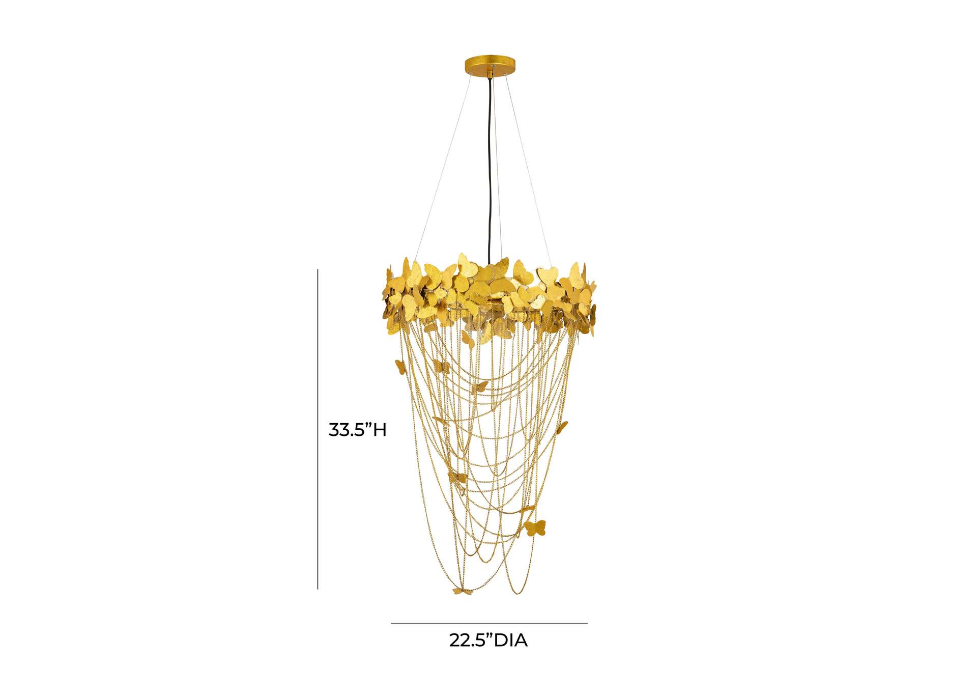 Butterfly Gold Chandelier image 4