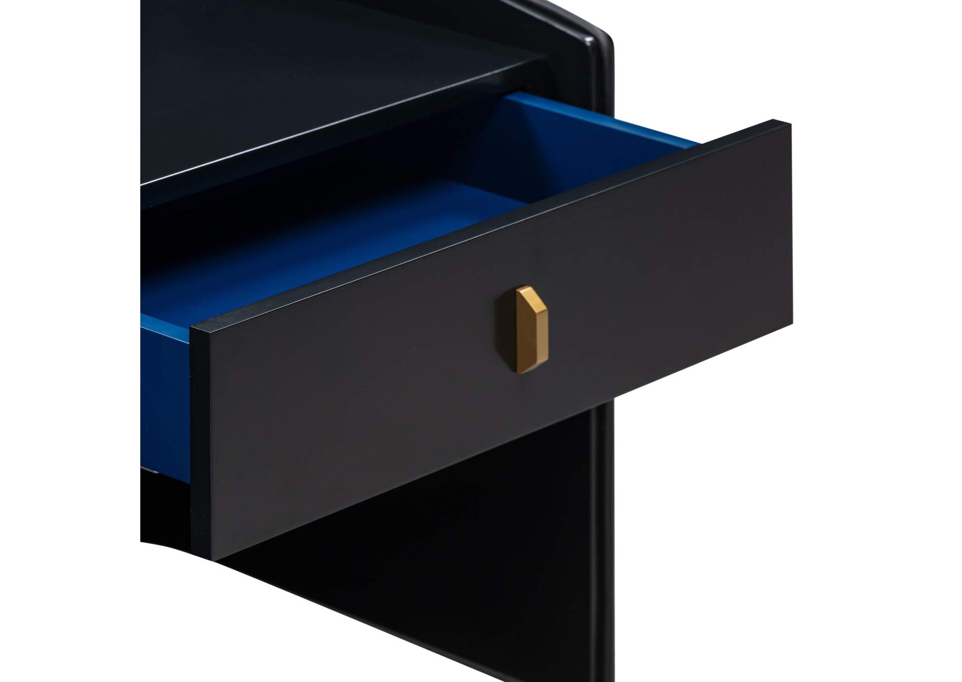 Collins Black Lacquer Nightstand image 6