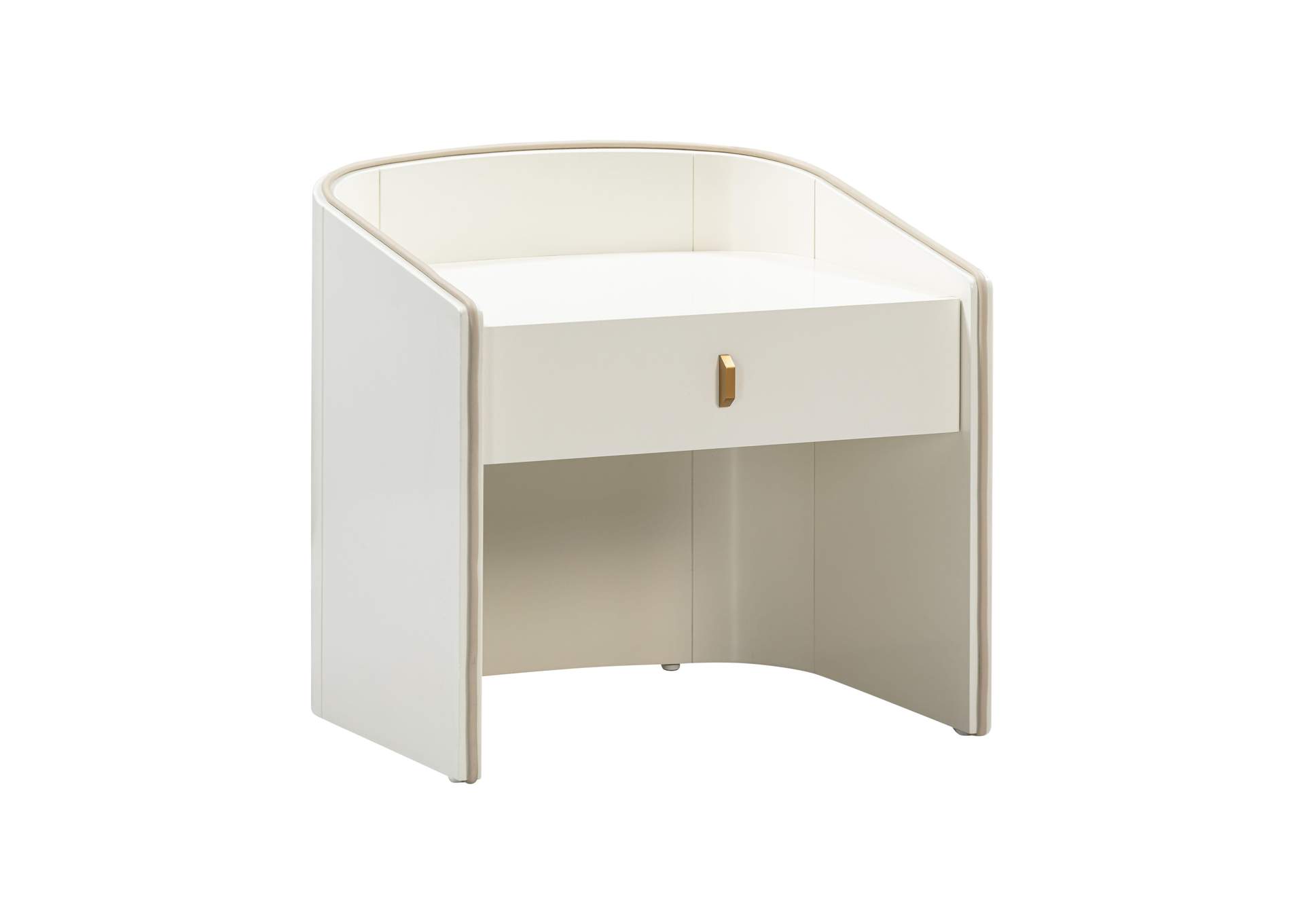 Collins Cream Lacquer Nightstand image 1