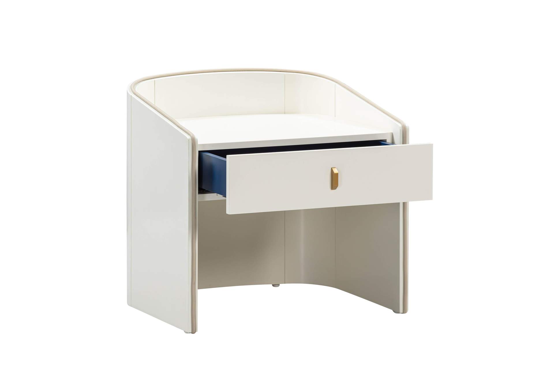 Collins Cream Lacquer Nightstand image 7