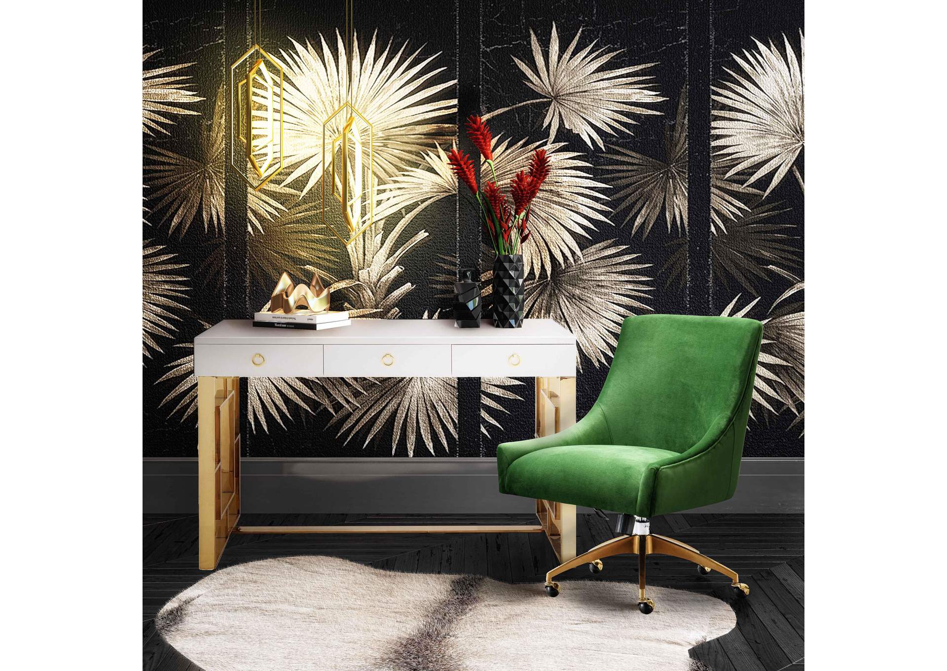 Beatrix Green Office Swivel Chair image 1