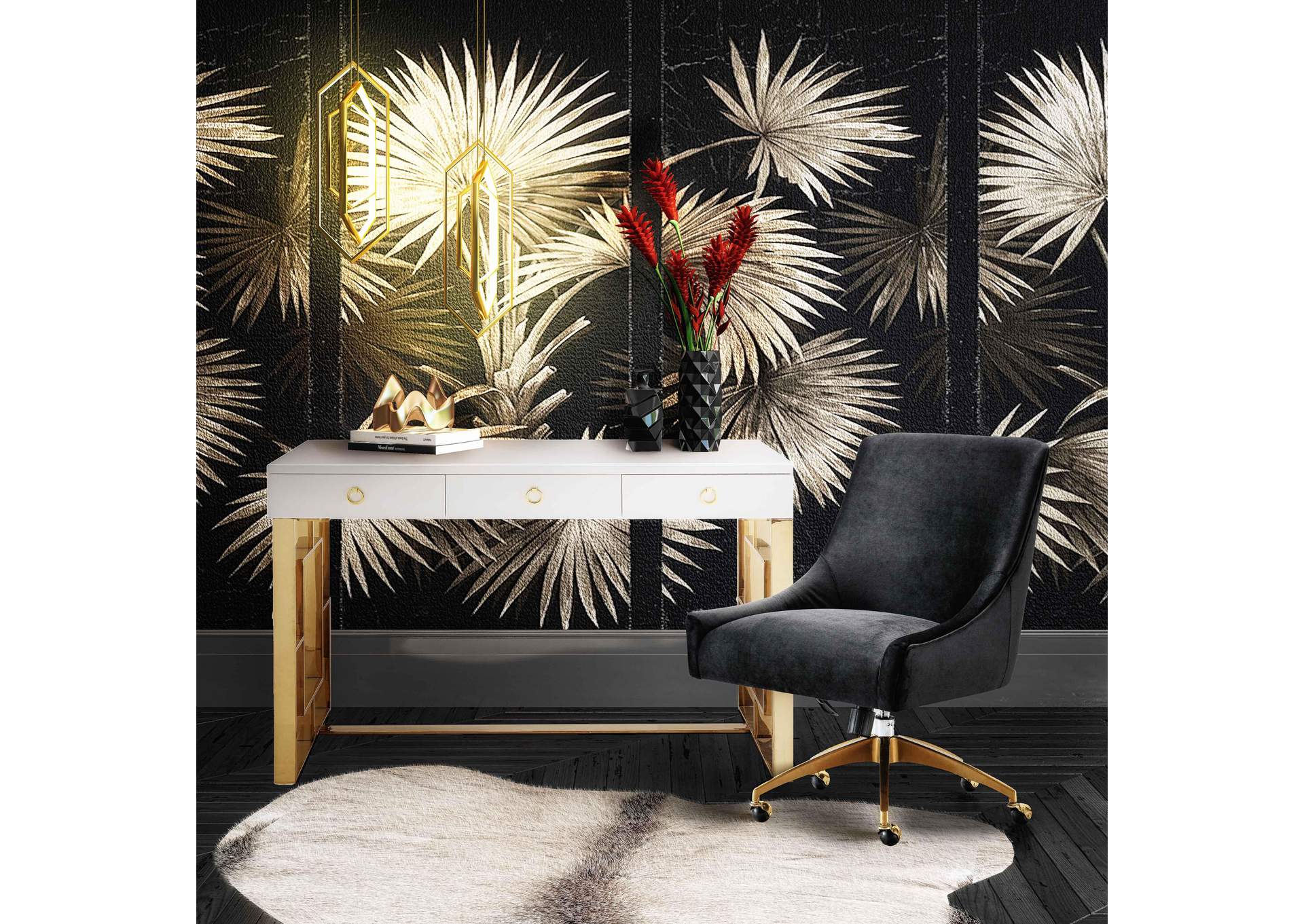 Beatrix Black Office Swivel Chair image 3