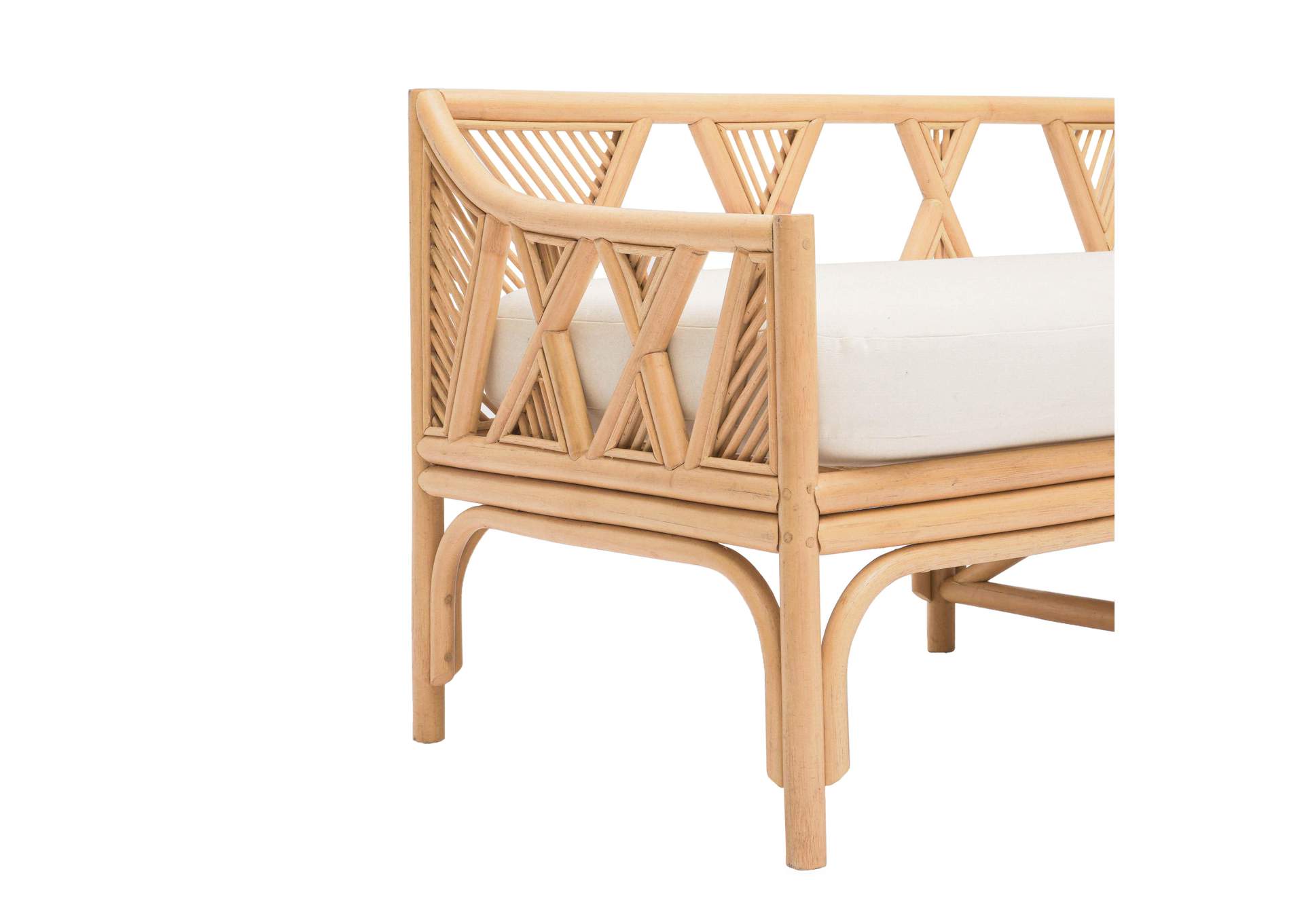 Jayla Natural Rattan Bench image 6