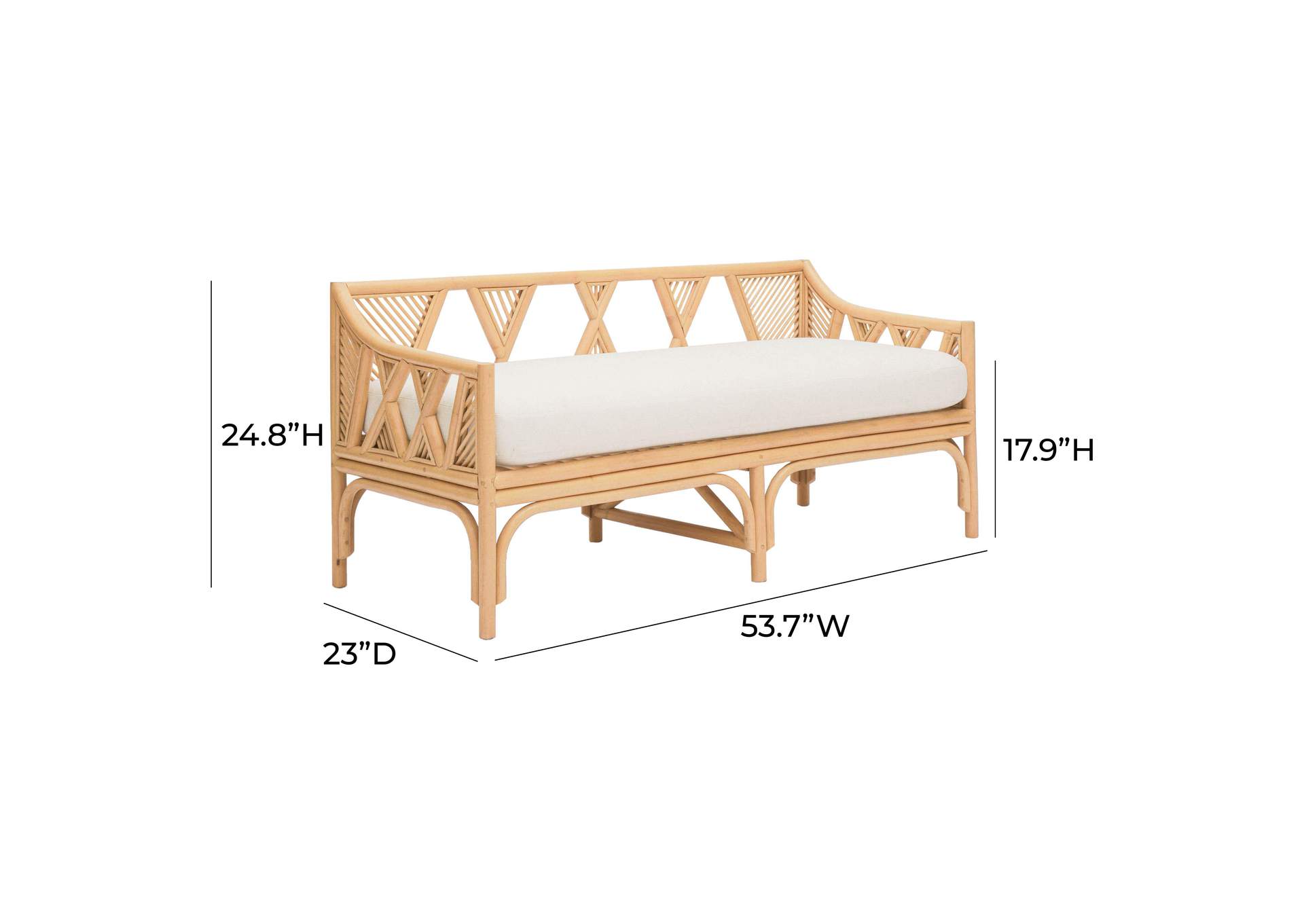 Jayla Natural Rattan Bench image 7