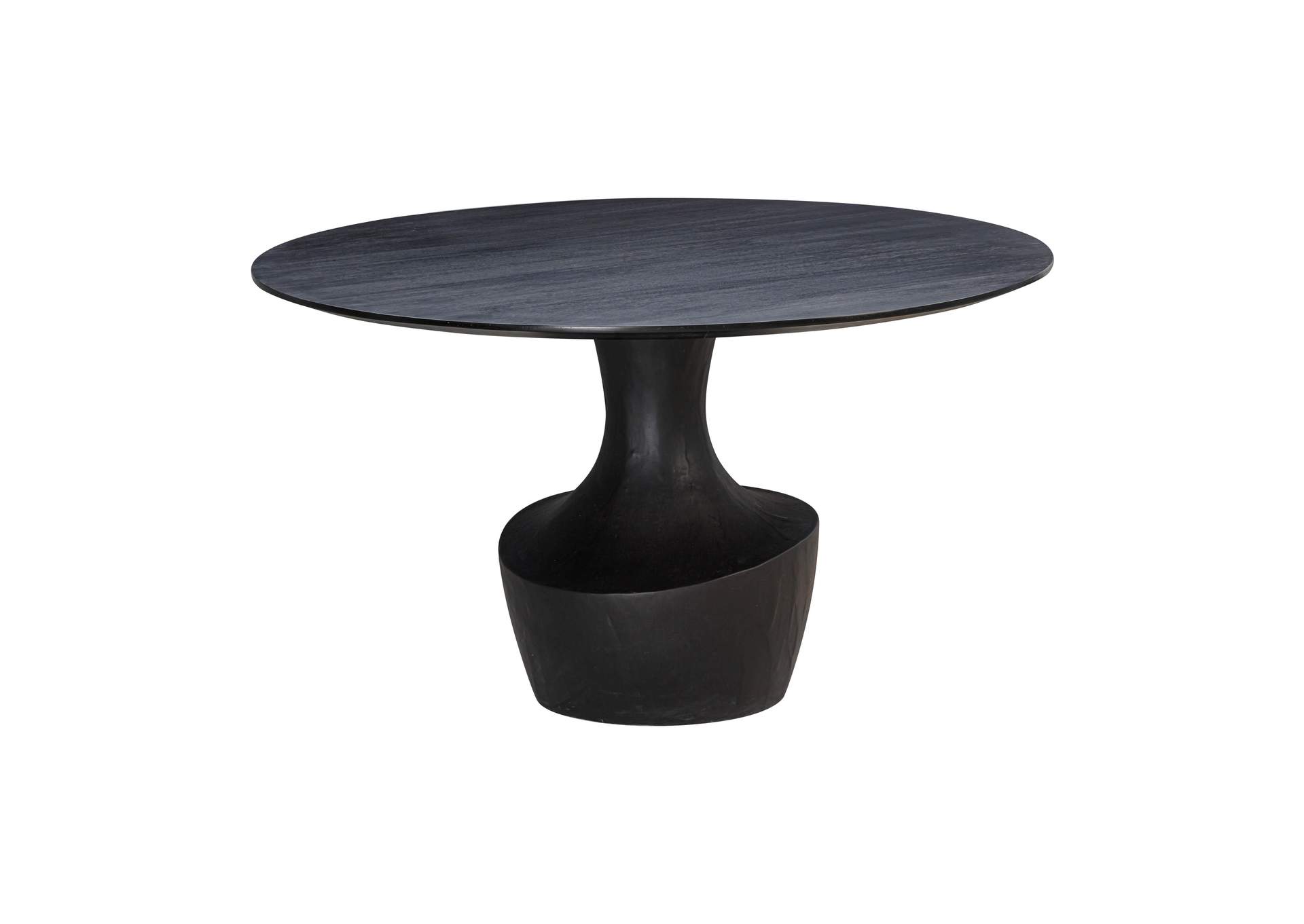 Gevra Black Acacia and Faux Plaster Dining Table image 1