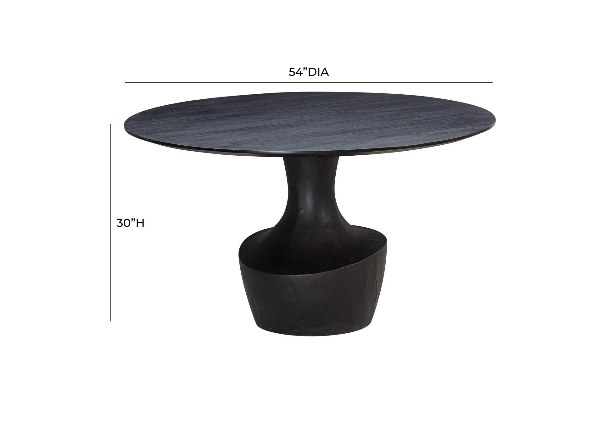 Gevra Black Acacia and Faux Plaster Dining Table image 8