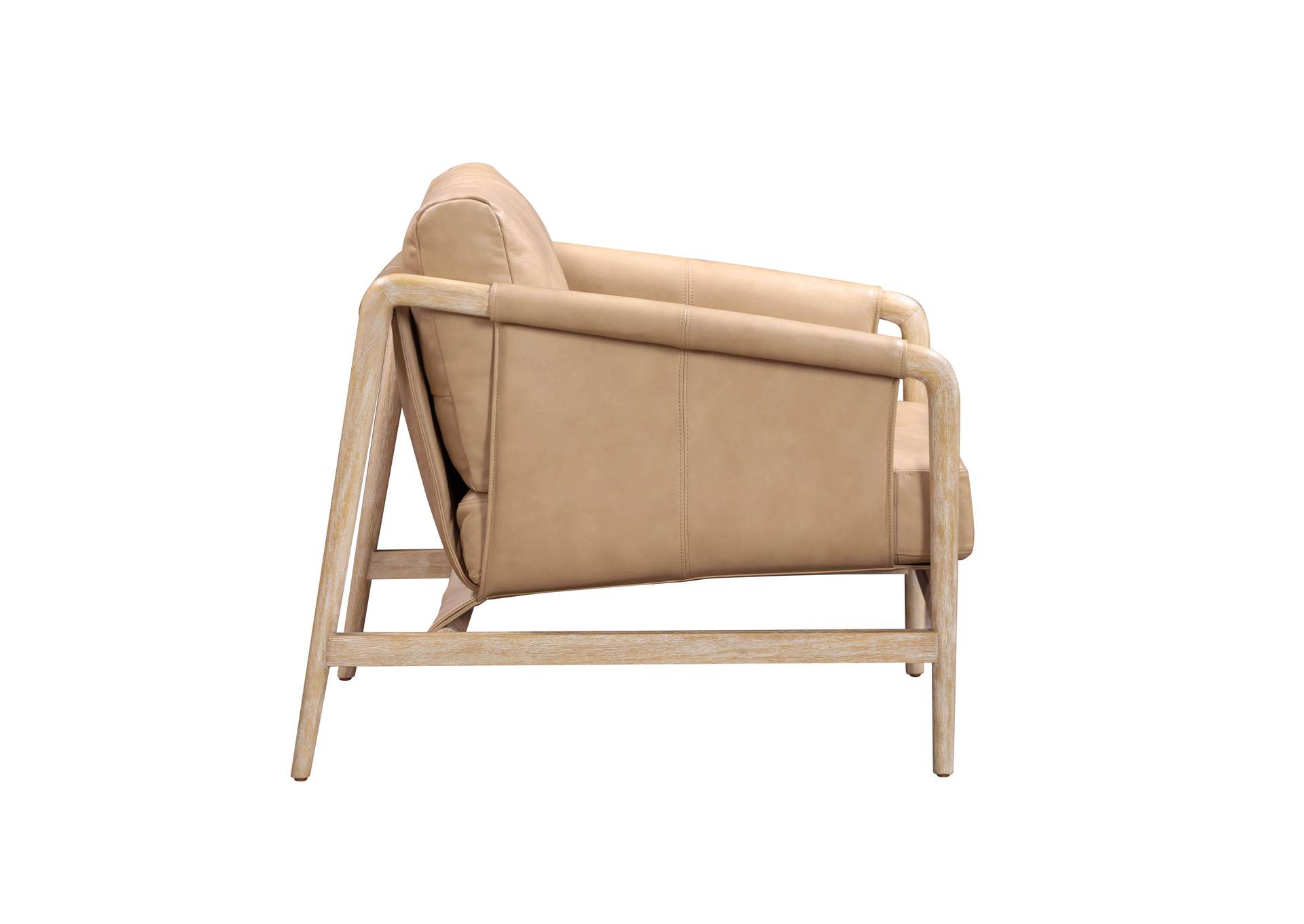 Chakka Tan Genuine Leather Accent Chair image 5