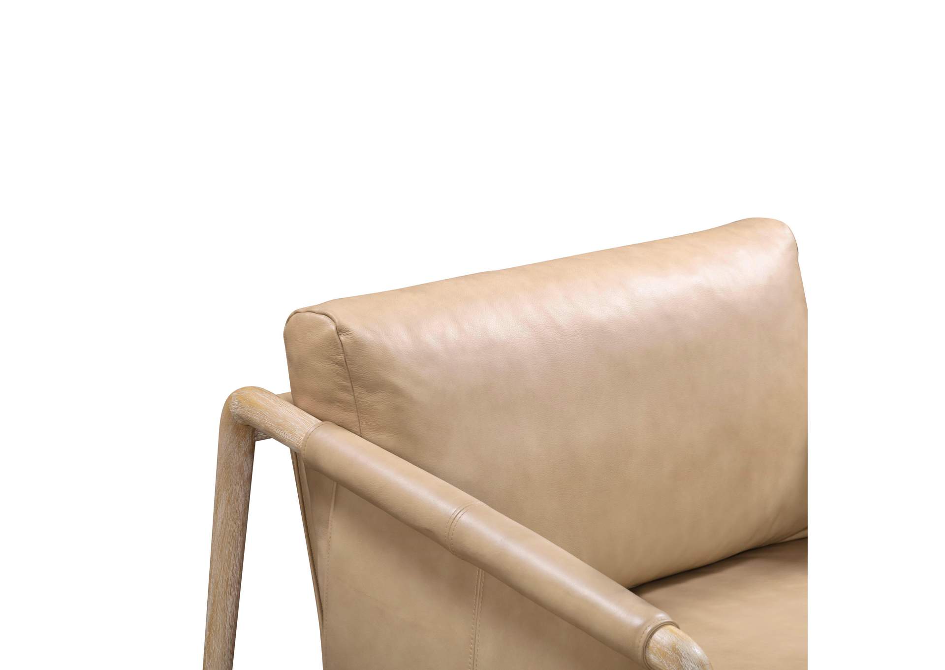 Chakka Tan Genuine Leather Accent Chair image 6