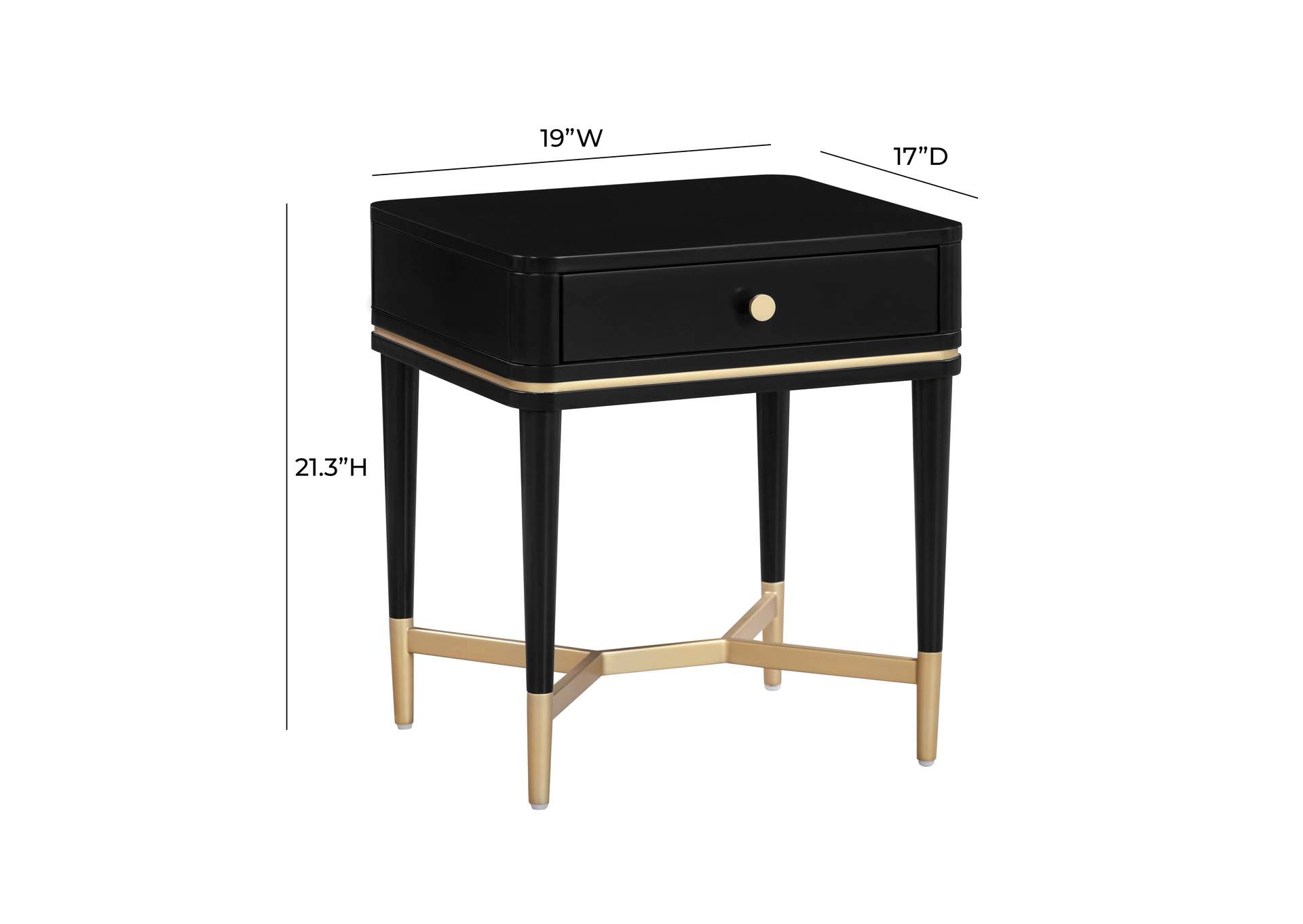 Julieta Black Nightstand image 9