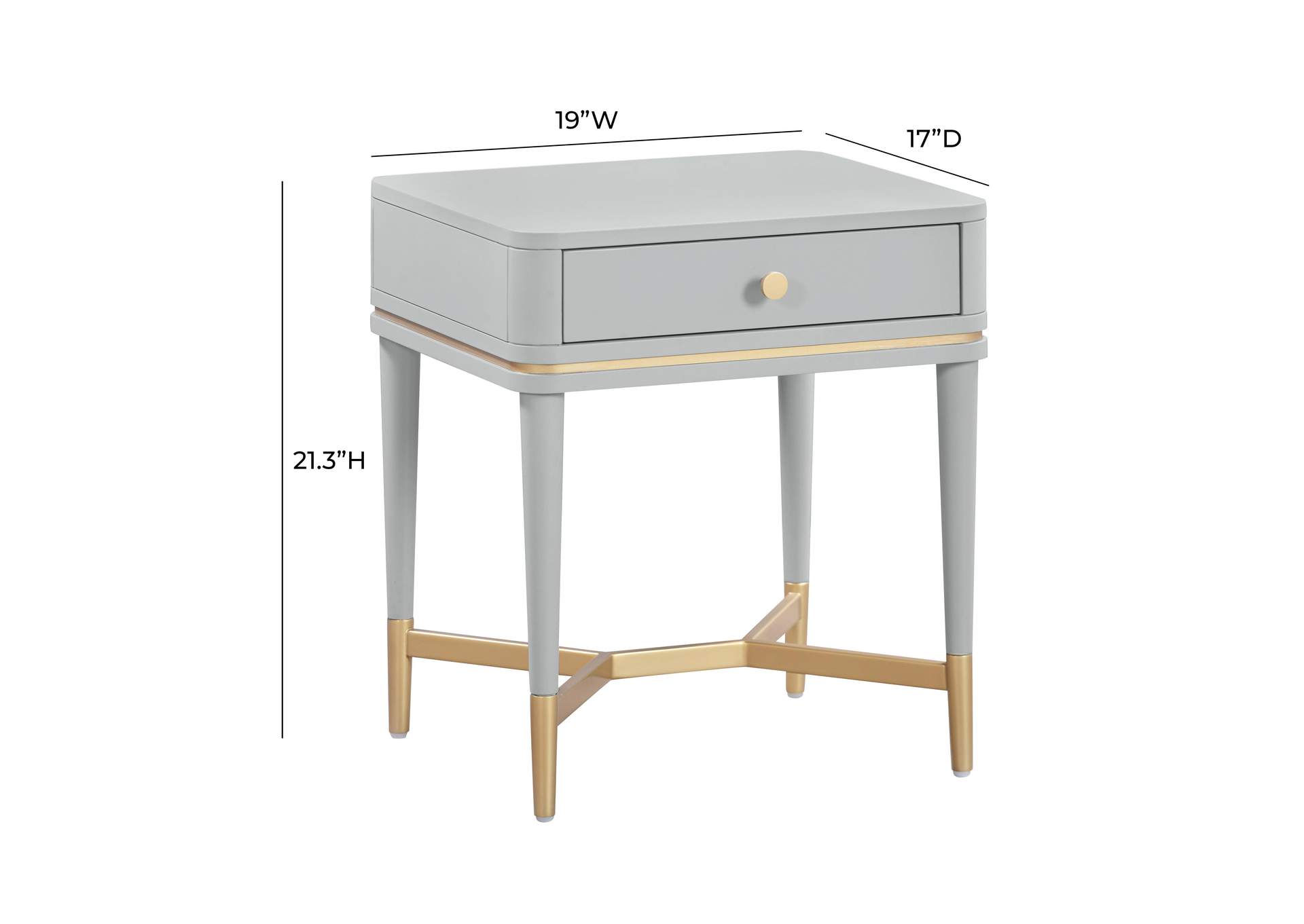 Julieta Grey Nightstand image 9