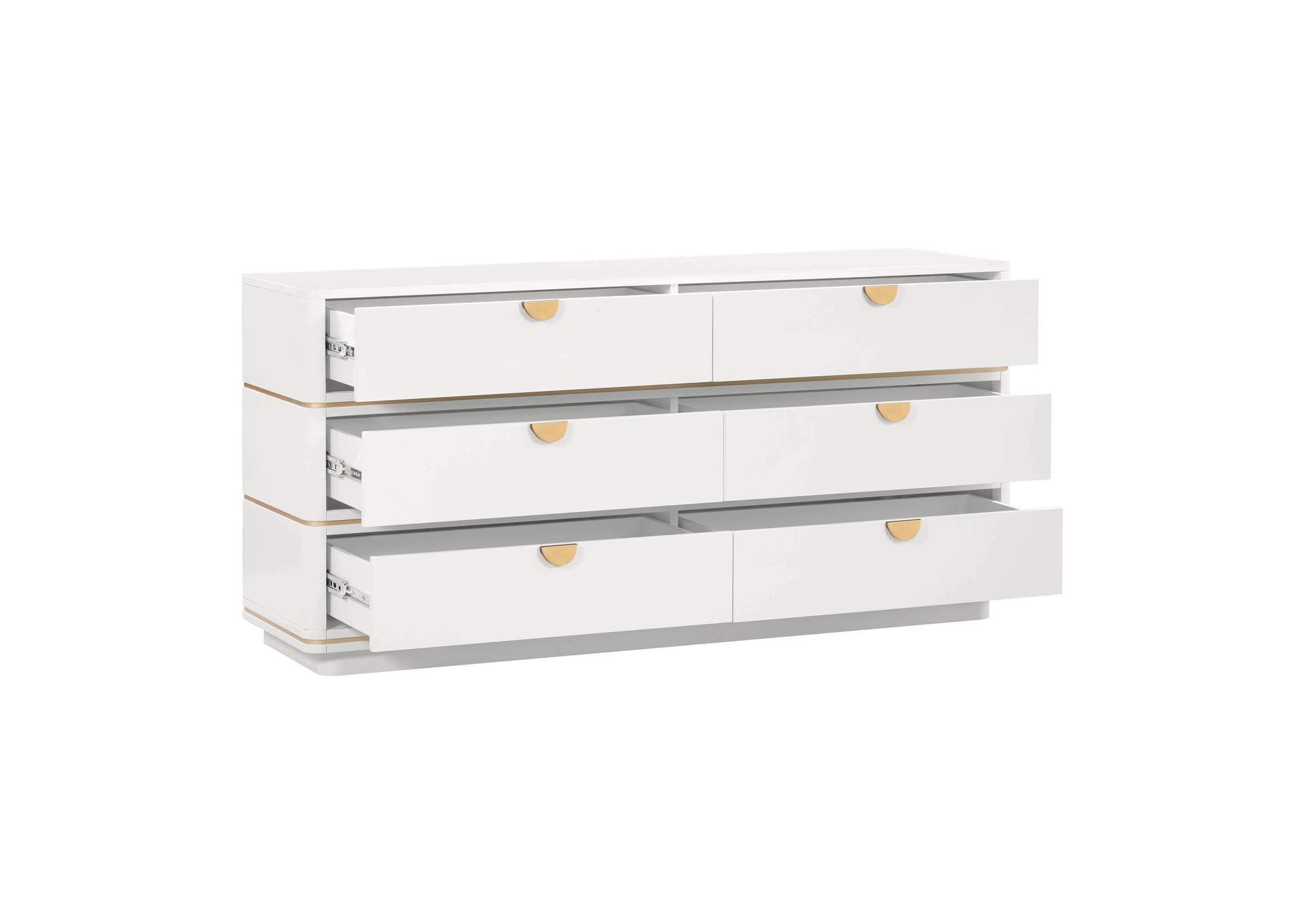 Julieta Cream 6 Drawer Dresser image 6