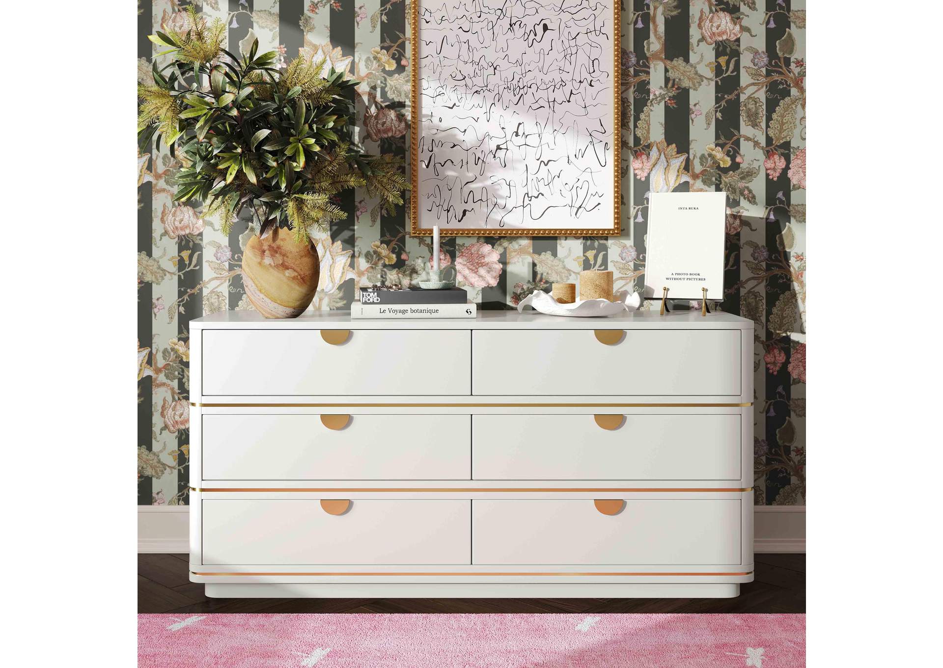 Julieta Cream 6 Drawer Dresser image 9