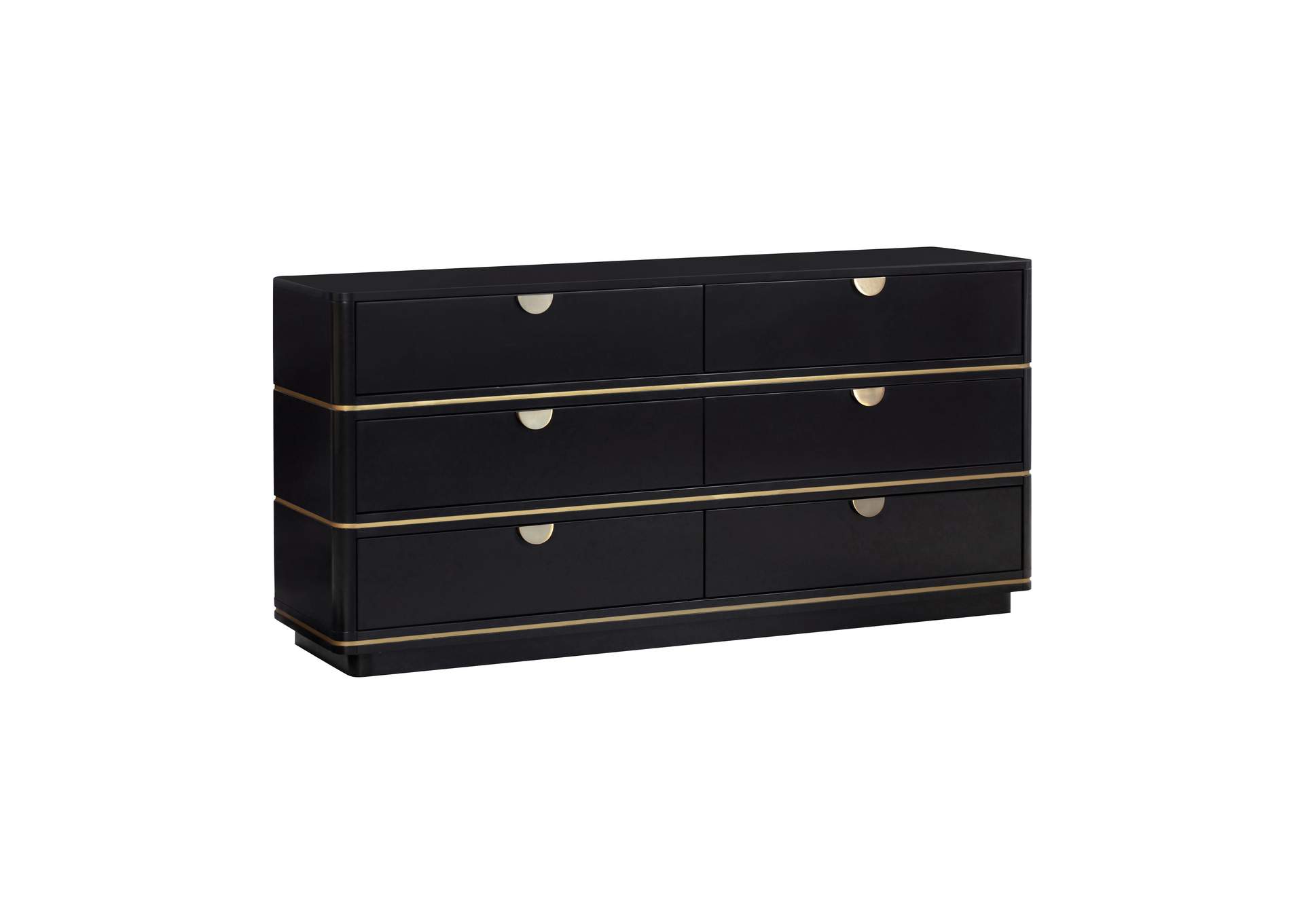 Julieta Black 6 Drawer Dresser image 1