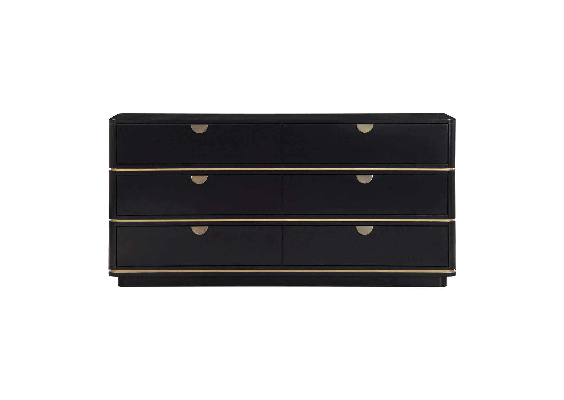Julieta Black 6 Drawer Dresser image 4