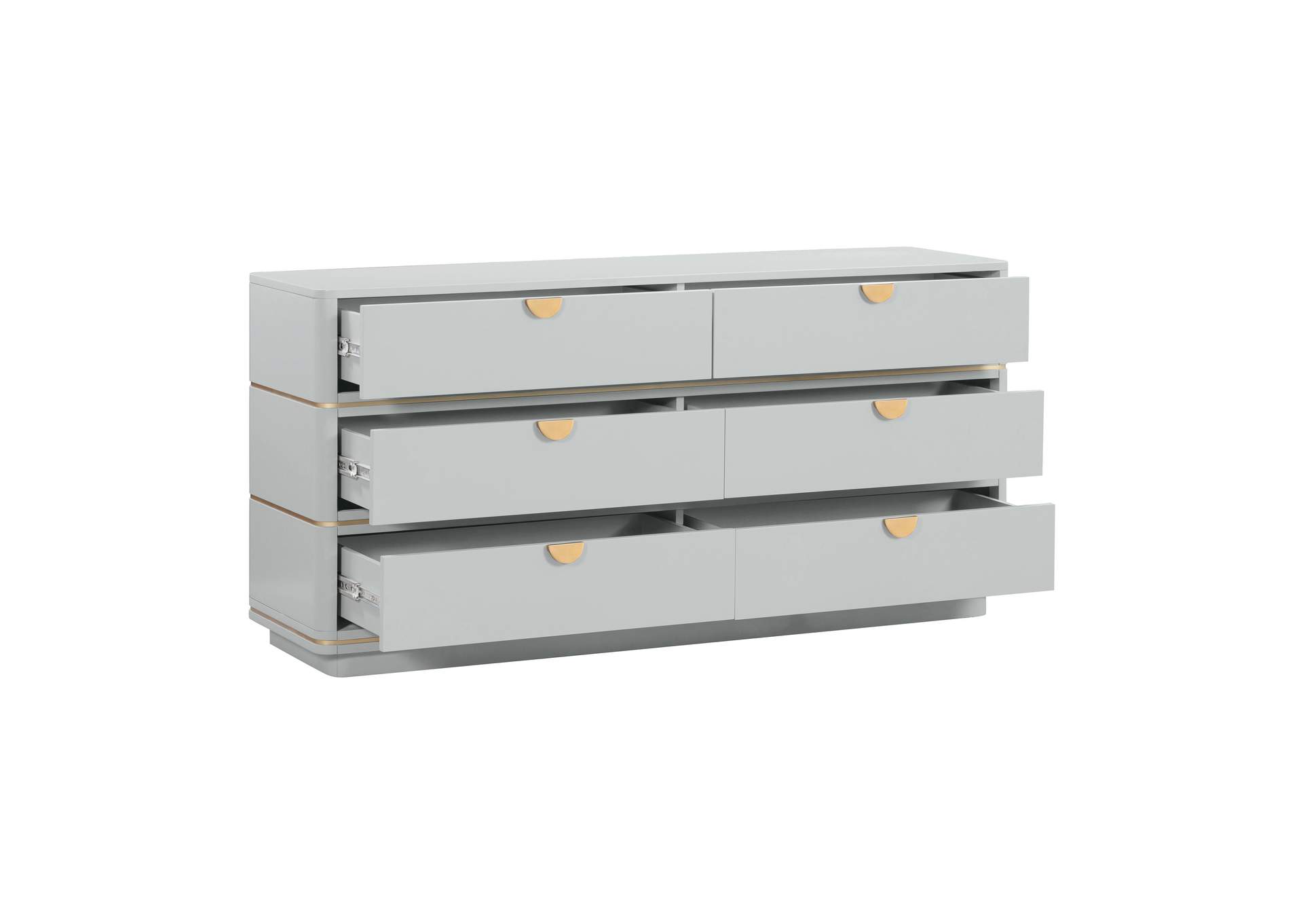 Julieta Grey 6 Drawer Dresser image 7