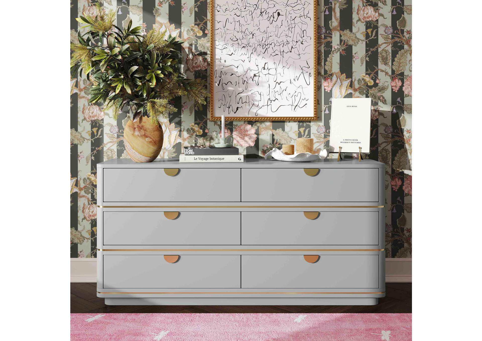 Julieta Grey 6 Drawer Dresser image 3