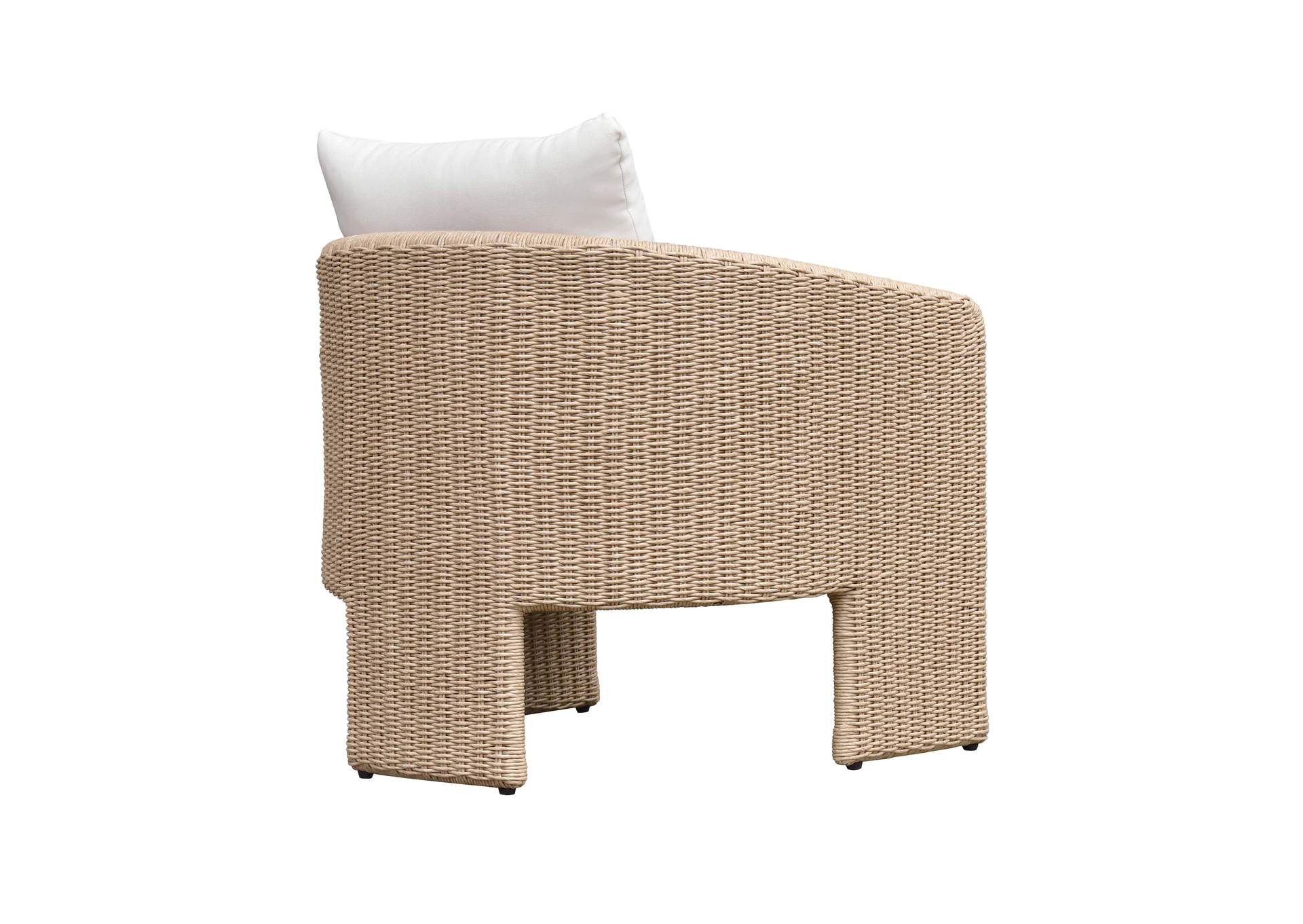 Alexa Cream Performance Fabric Outdoor Armchair image 5