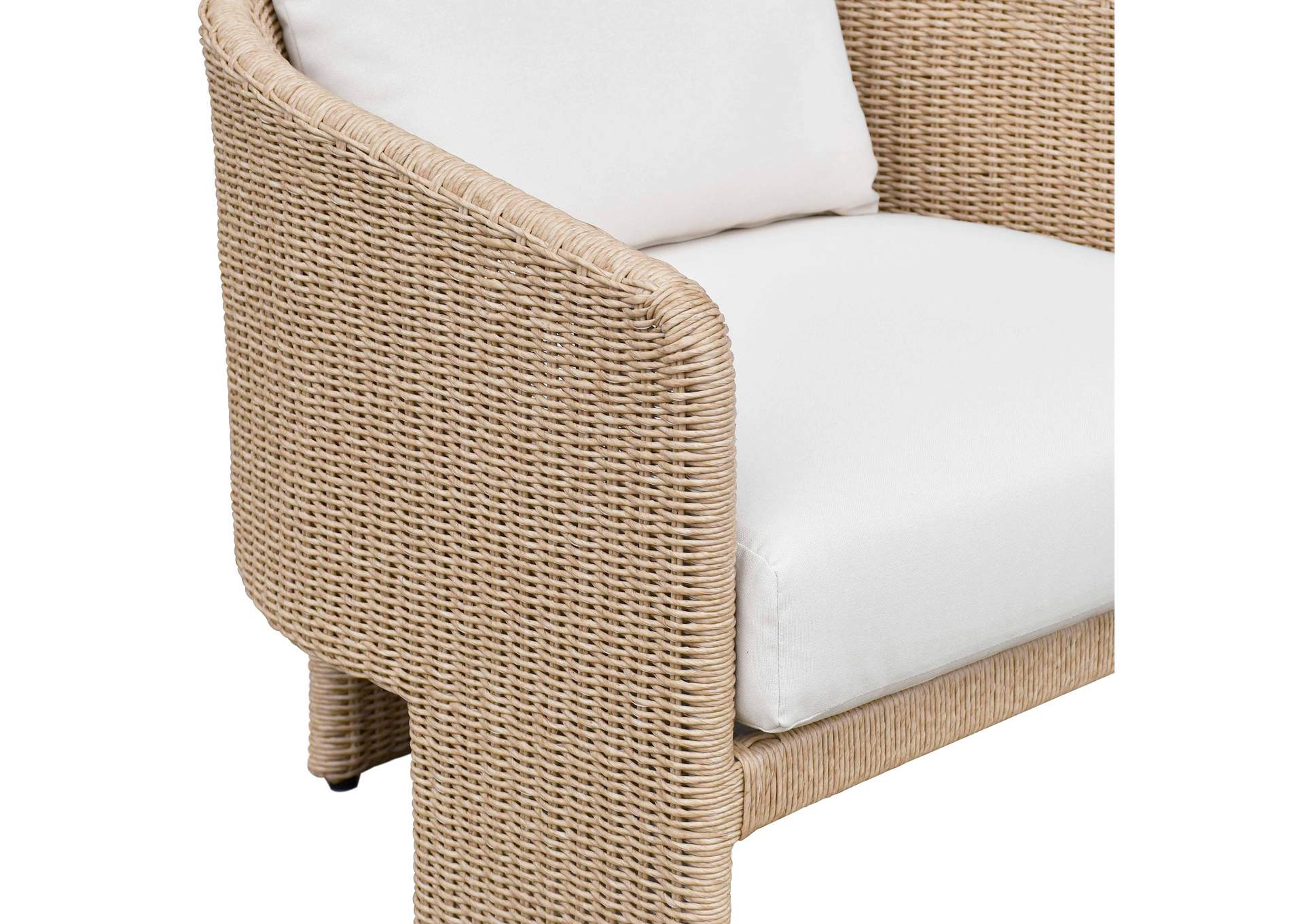 Alexa Cream Performance Fabric Outdoor Armchair image 6