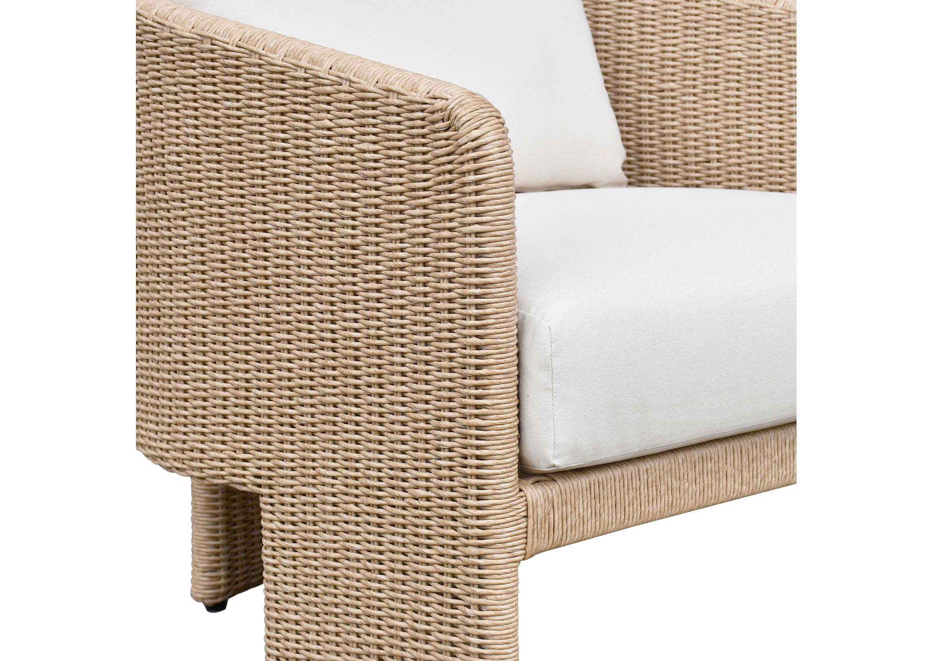 Alexa Cream Performance Fabric Outdoor Armchair image 7