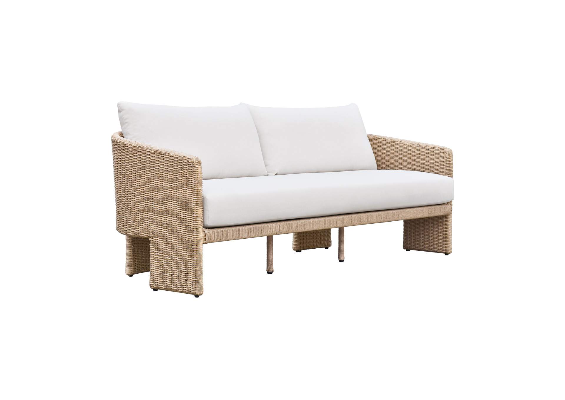 Alexa Cream Performance Fabric Outdoor Sofa image 1