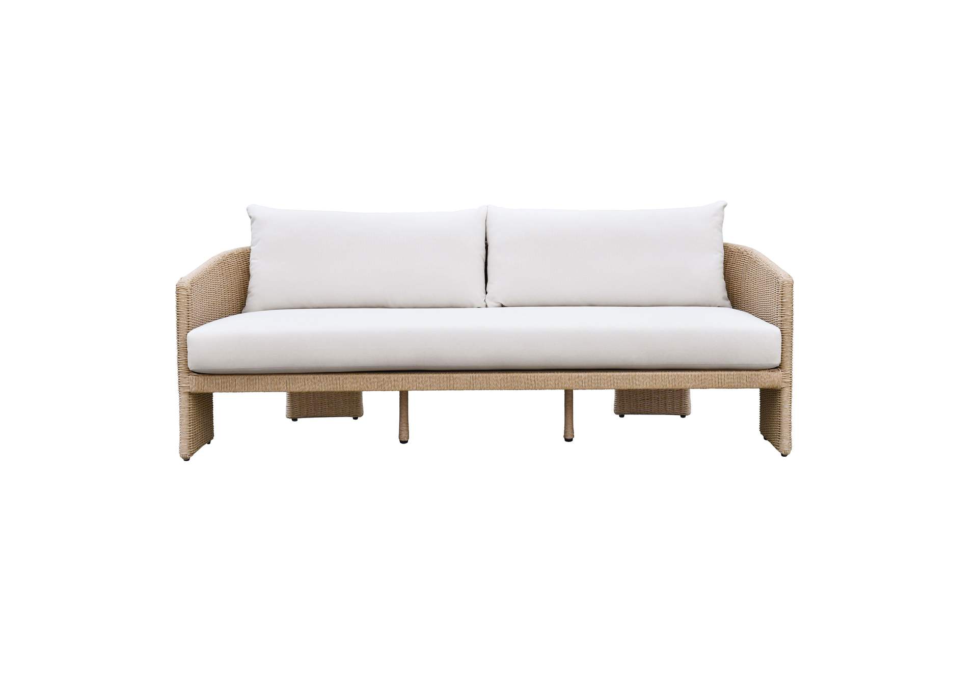 Alexa Cream Performance Fabric Outdoor Sofa image 4
