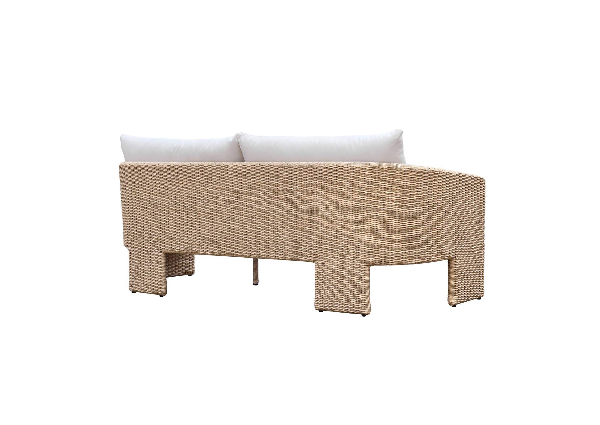 Alexa Cream Performance Fabric Outdoor Sofa image 5