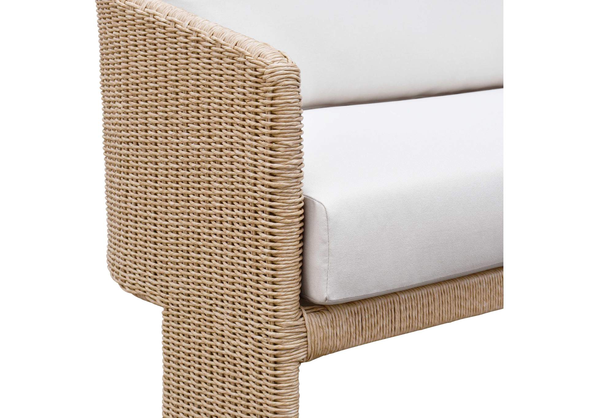 Alexa Cream Performance Fabric Outdoor Sofa image 7