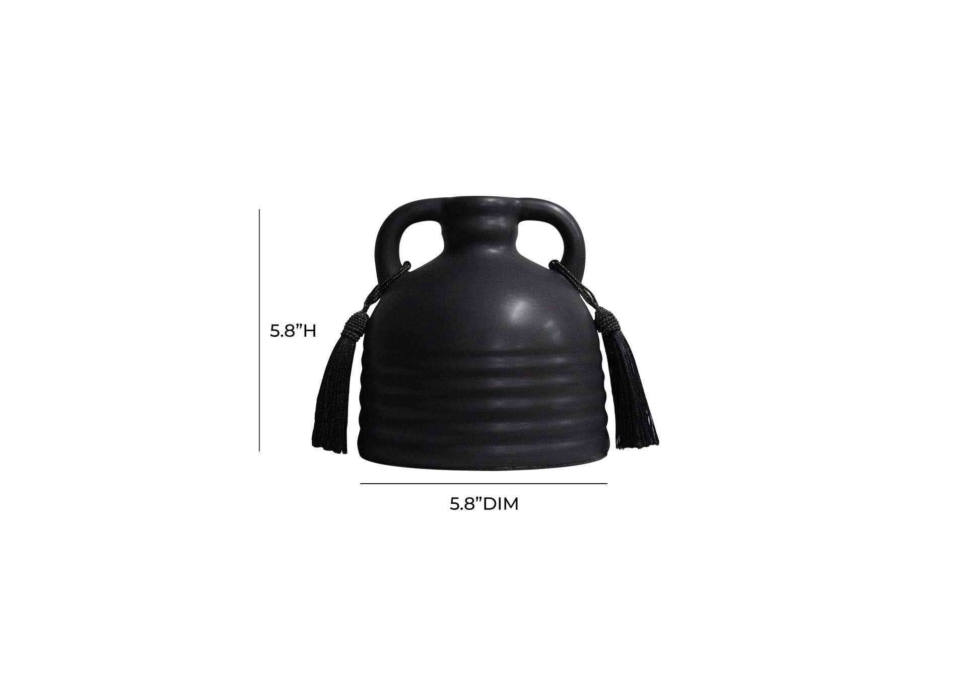 Adonis Black Ceramic Vase image 6