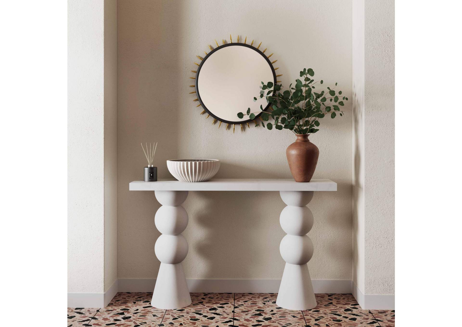 Lupita White Console Table image 3