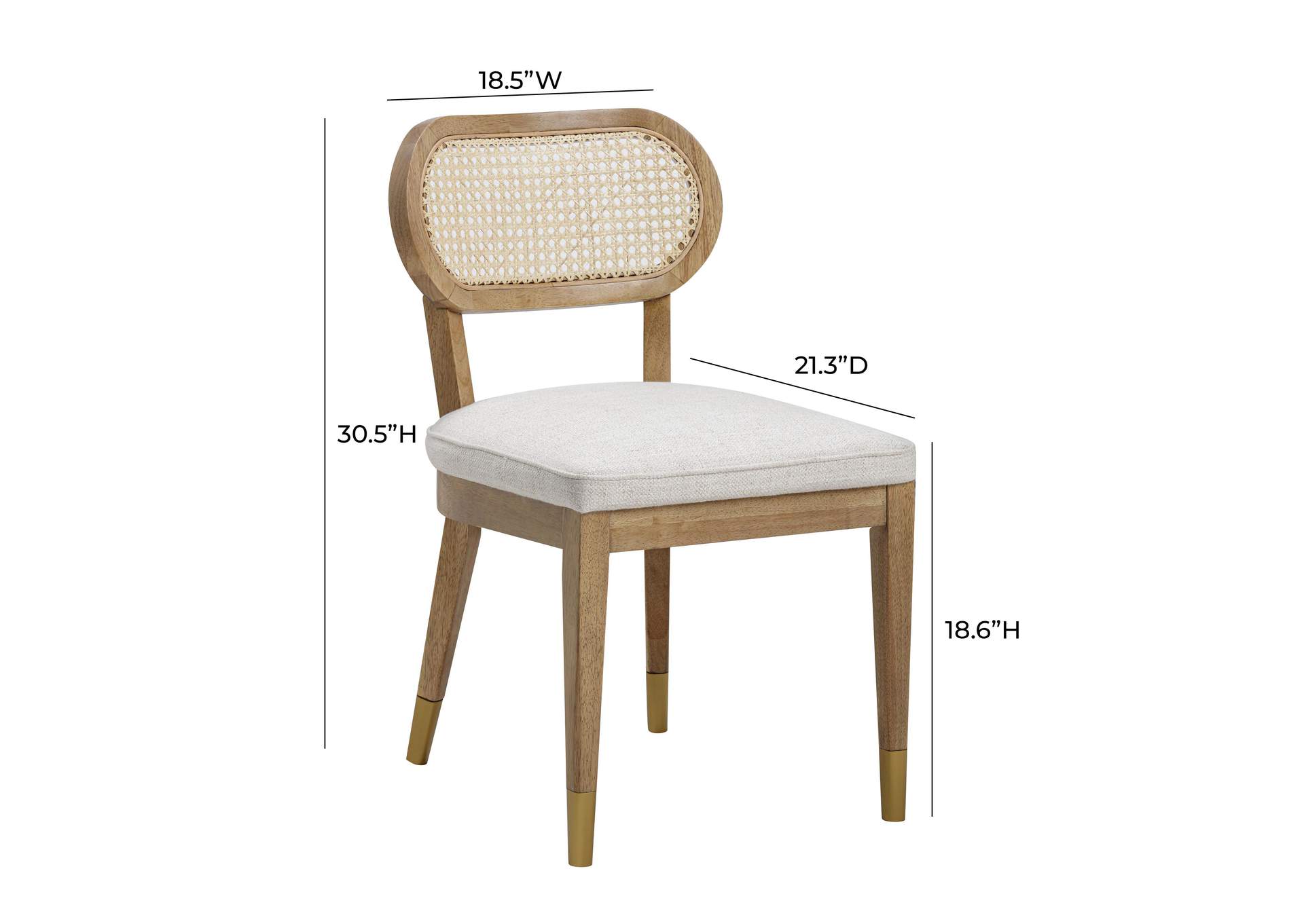 Cosette Natural Performance Linen Dining Chair image 8