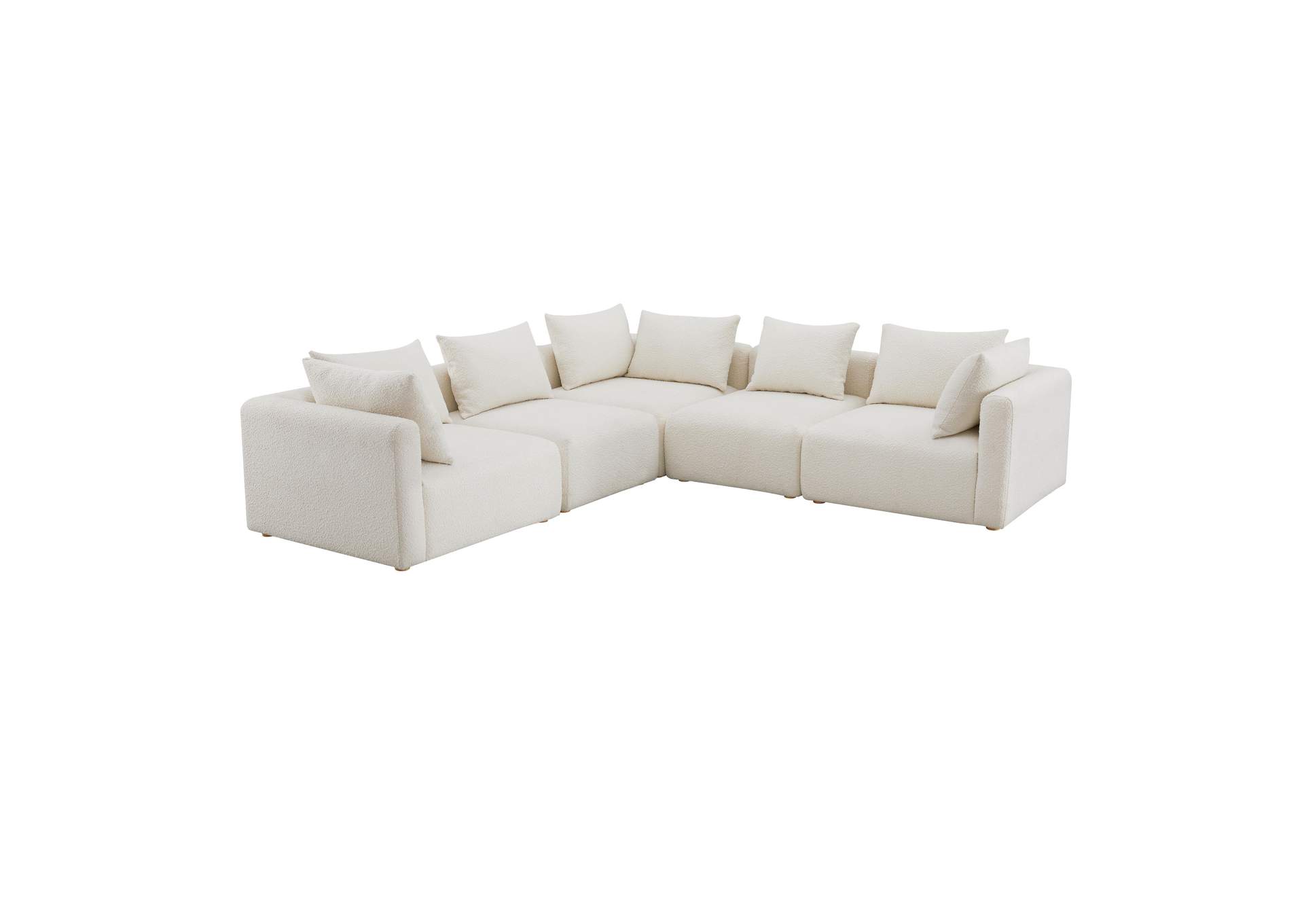 Hangover Cream Boucle 5 - Piece Modular L - Sectional image 1