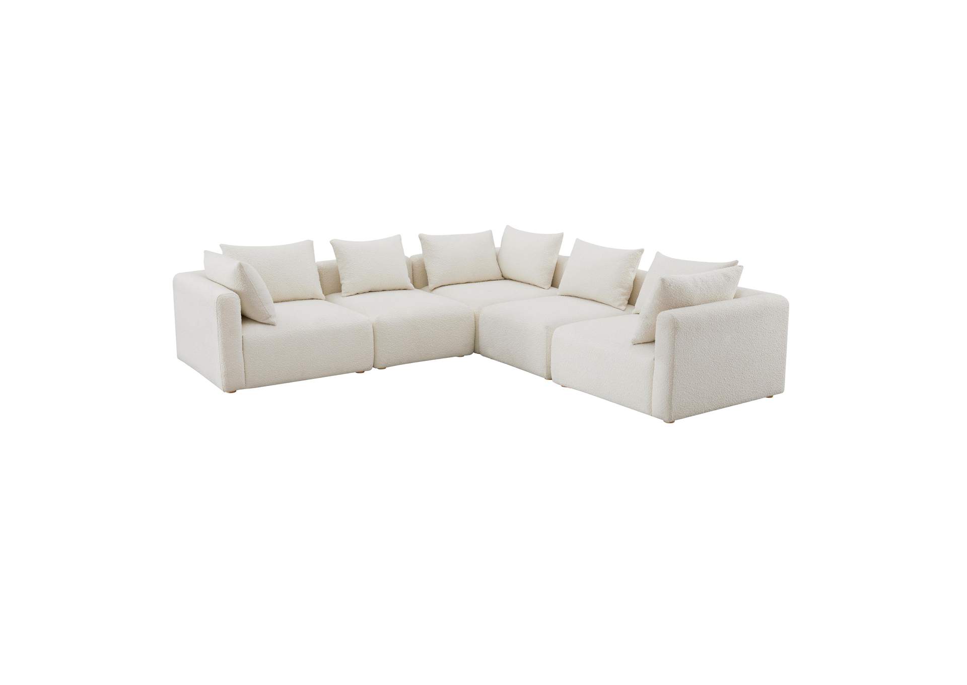 Hangover Cream Boucle 5 - Piece Modular L - Sectional image 4