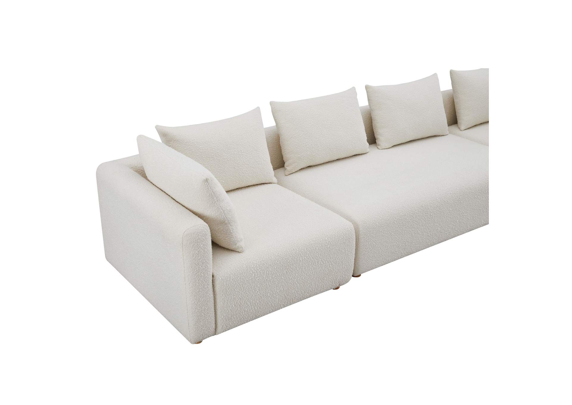 Hangover Cream Boucle 145 Inch Long Sofa image 5