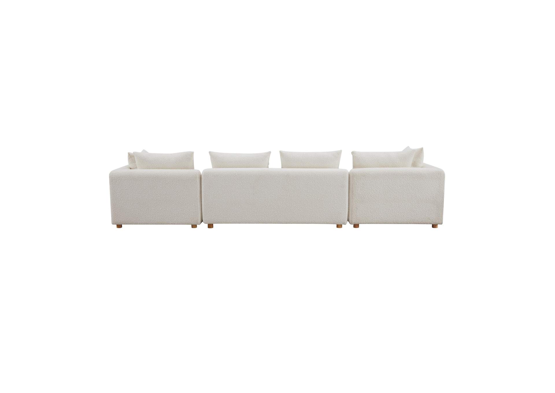 Hangover Cream Boucle 145 Inch Long Sofa image 6