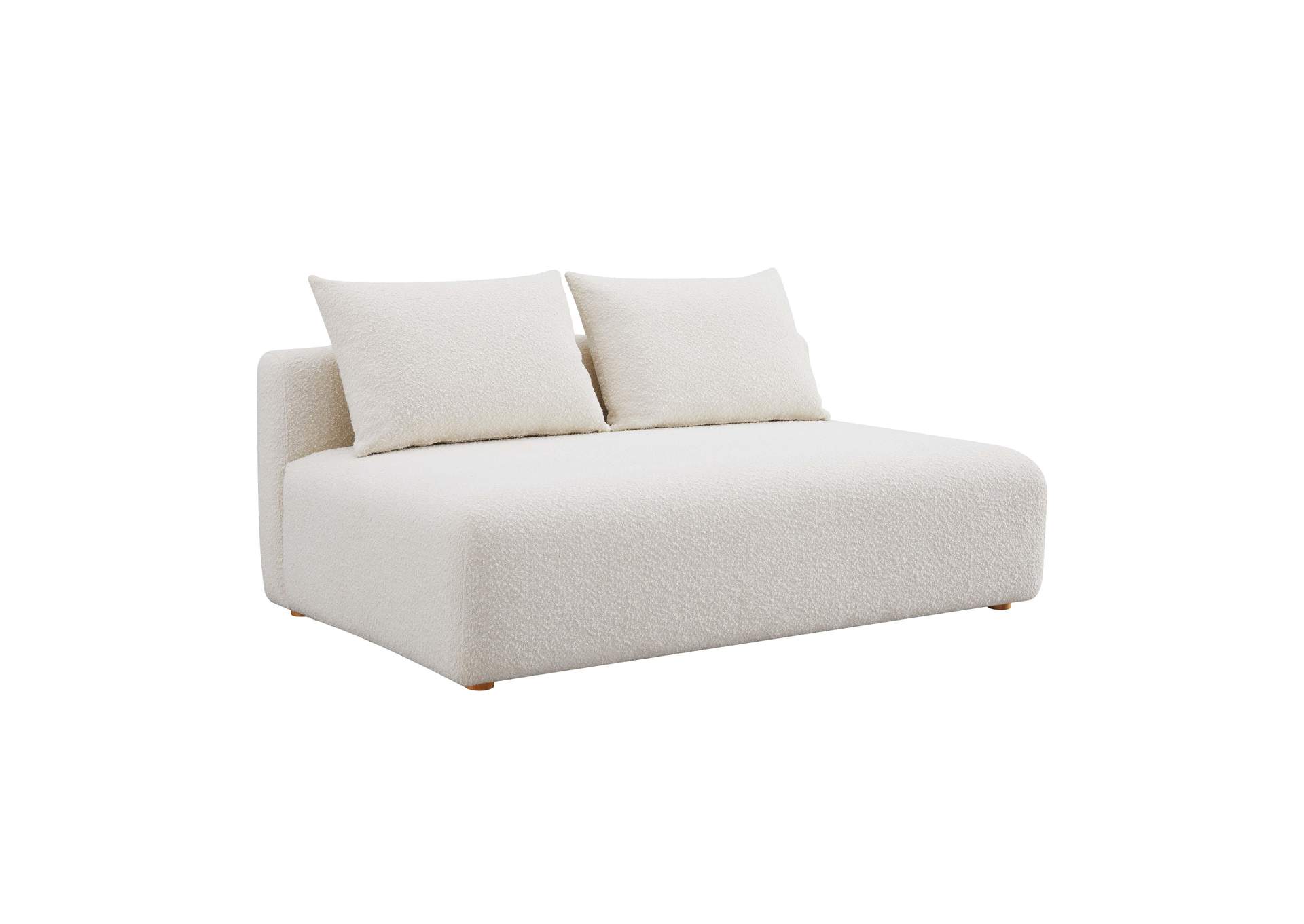 Hangover Cream Boucle Modular Loveseat image 1