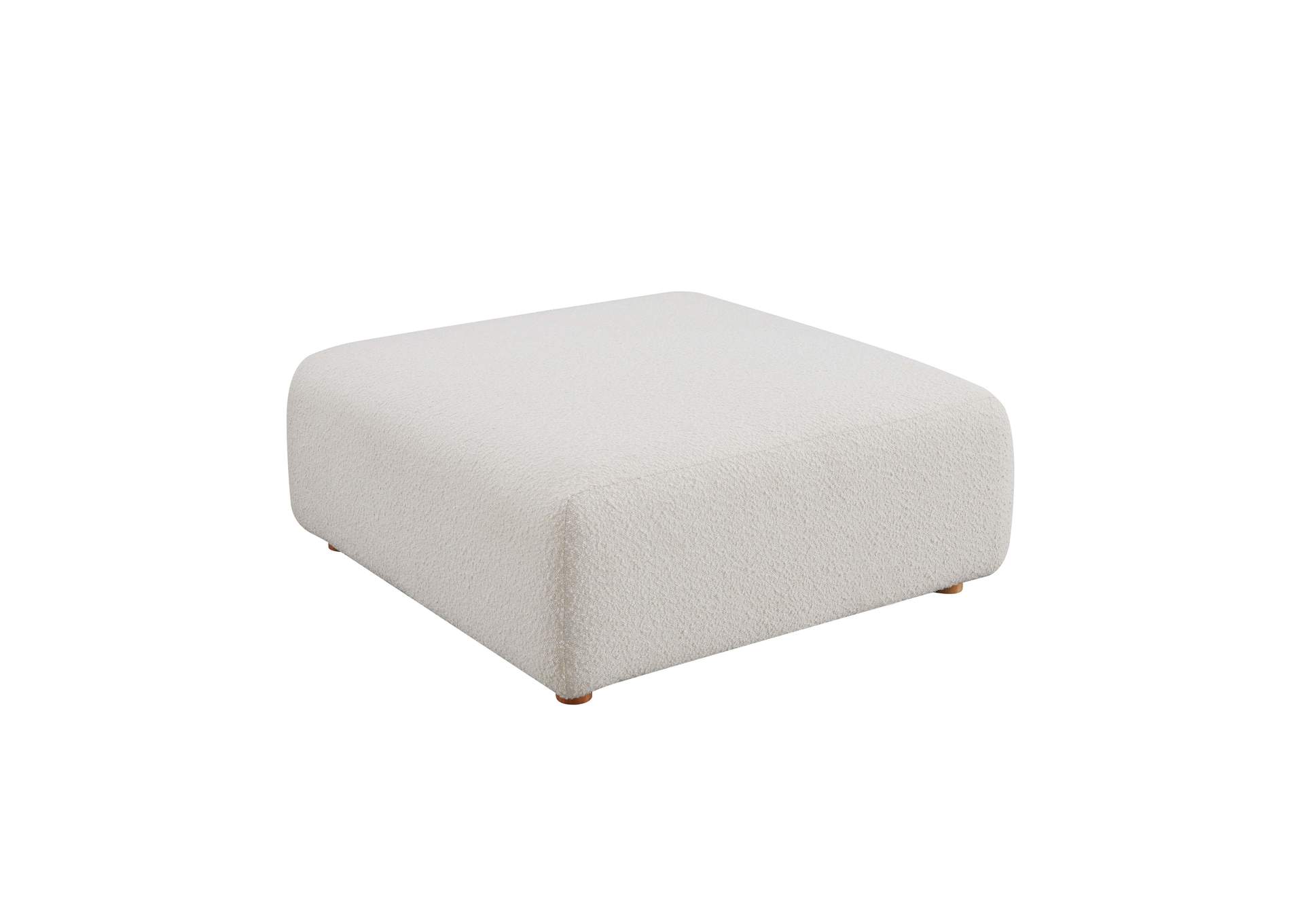 Hangover Cream Boucle Ottoman image 1