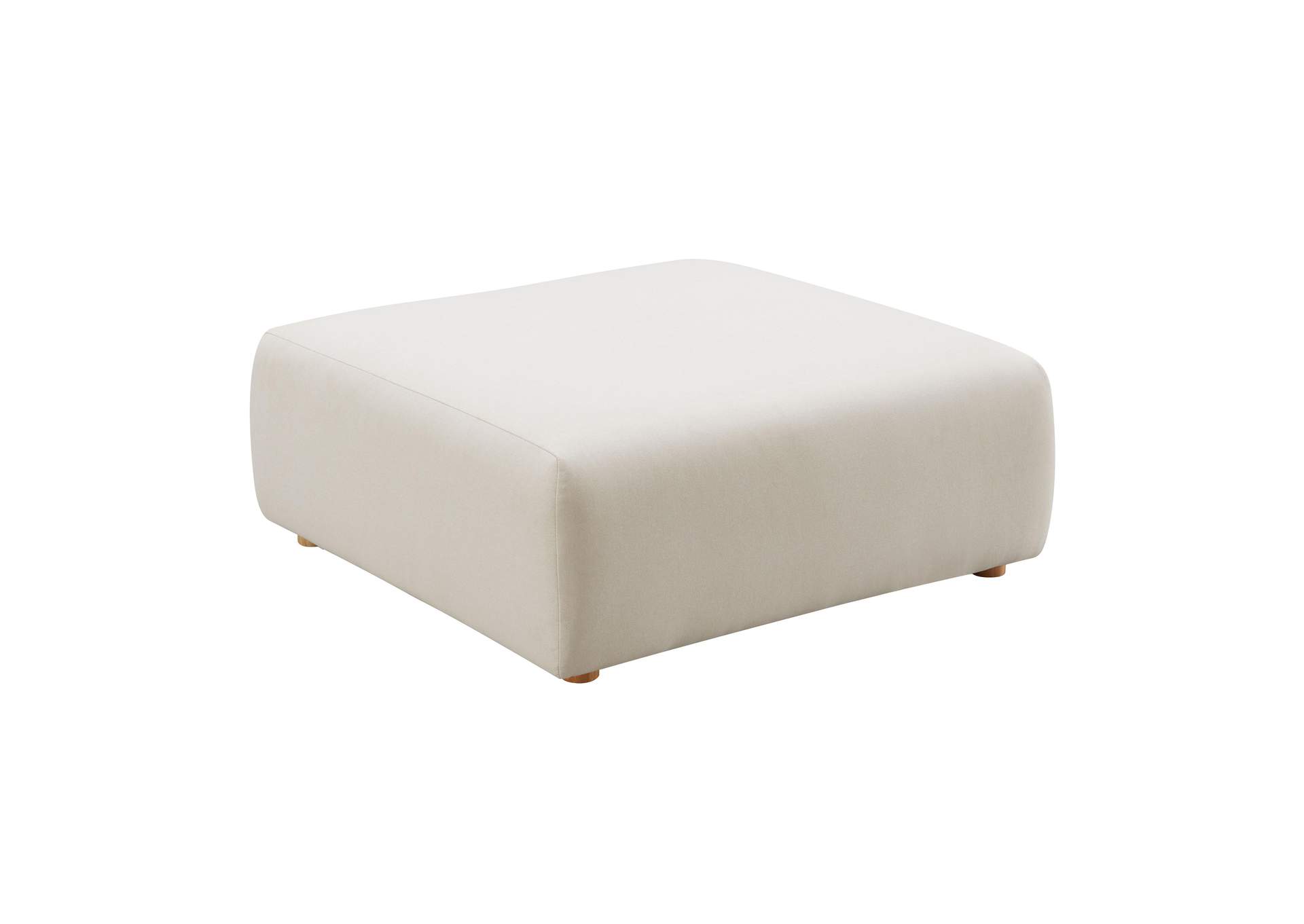 Hangover Cream Performance Linen Ottoman image 1