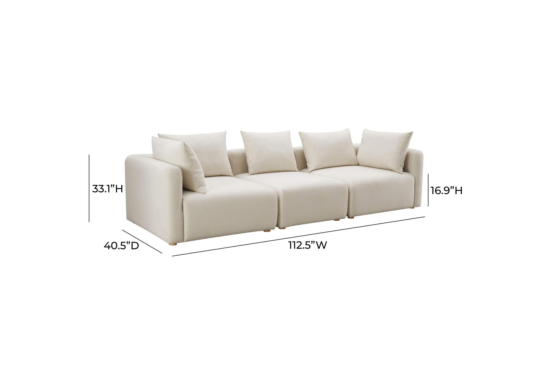 Hangover Cream Performance Linen Sofa image 8