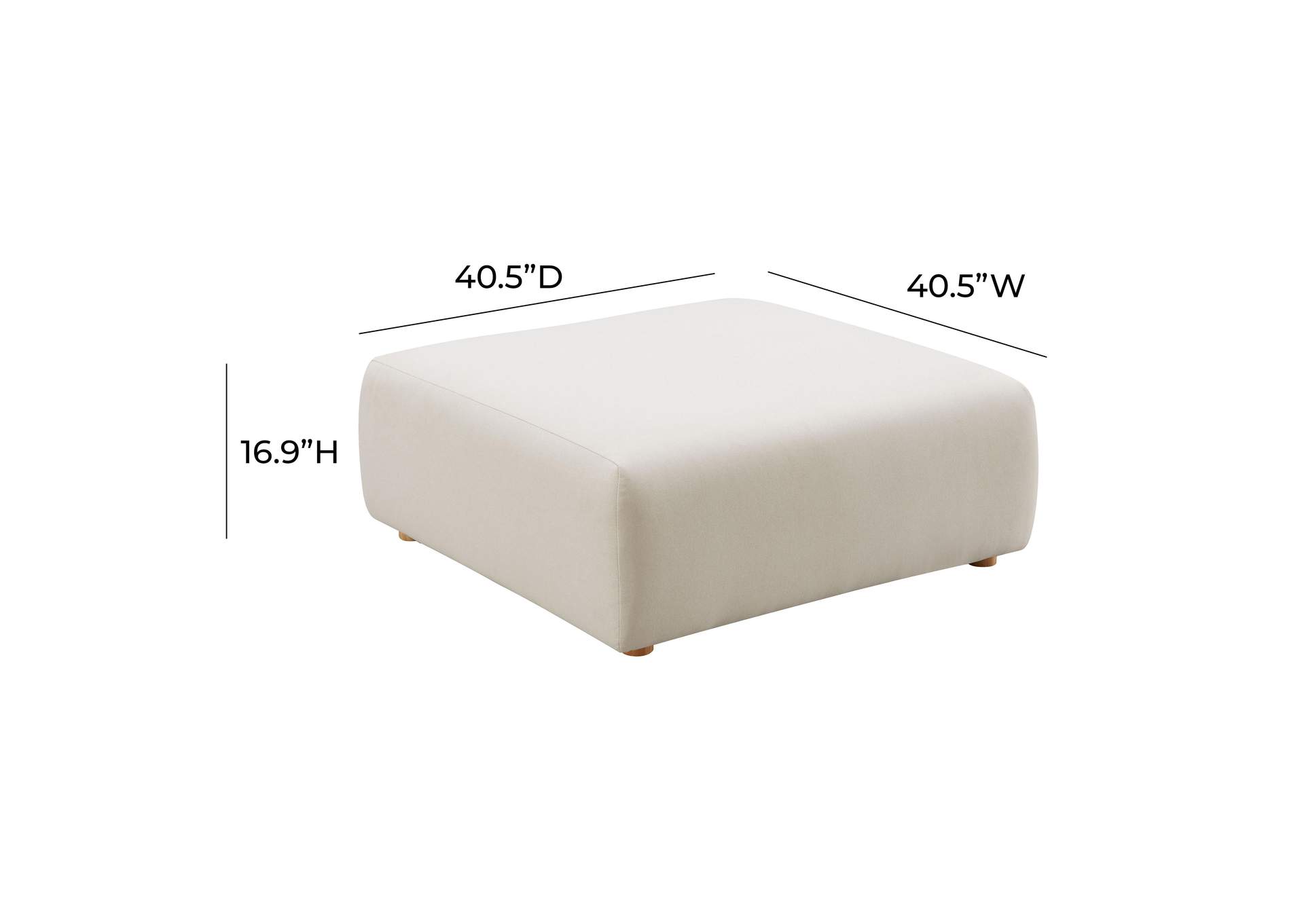 Hangover Cream Performance Linen Ottoman image 6