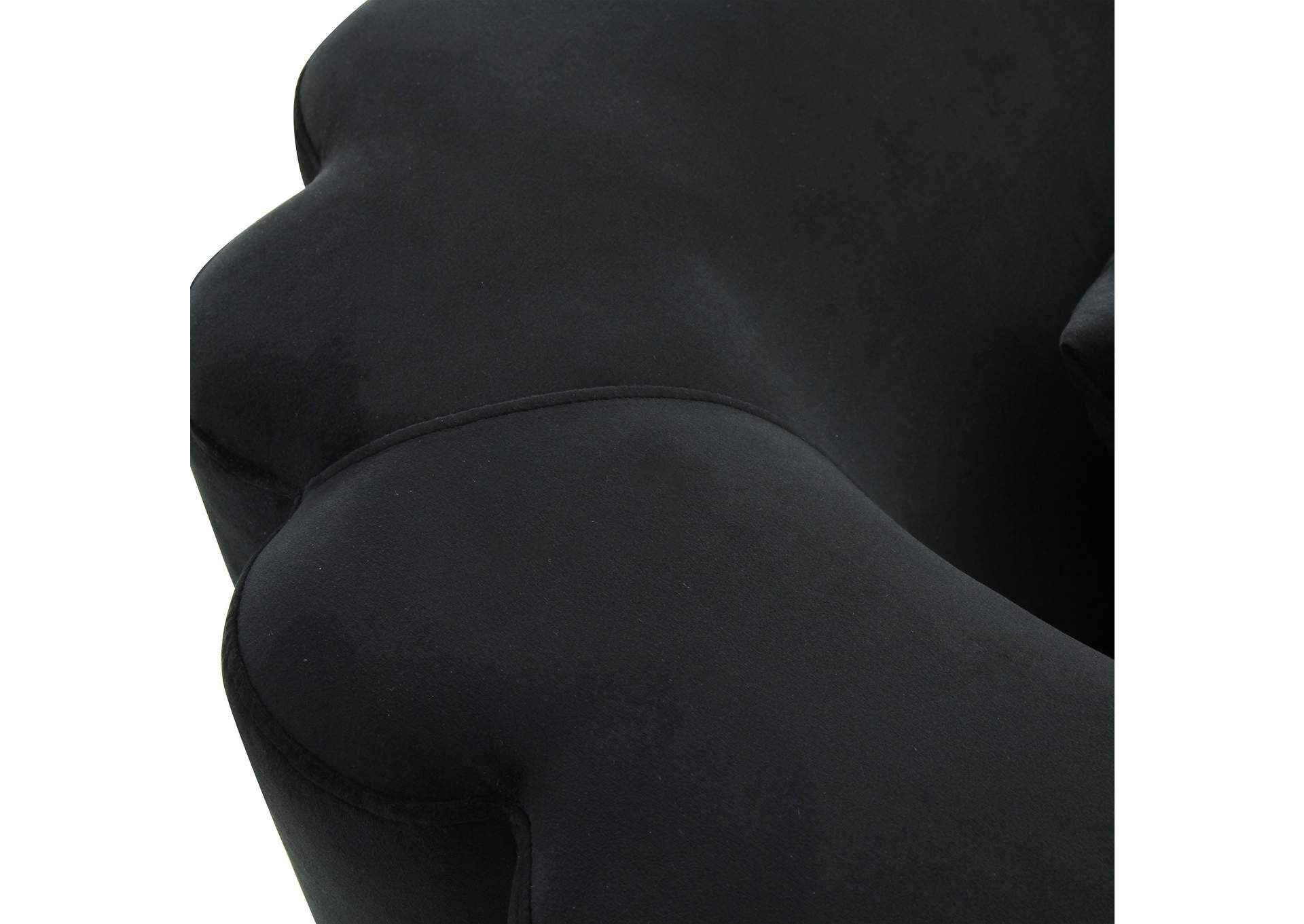 Callie Black Velvet Sofa image 6