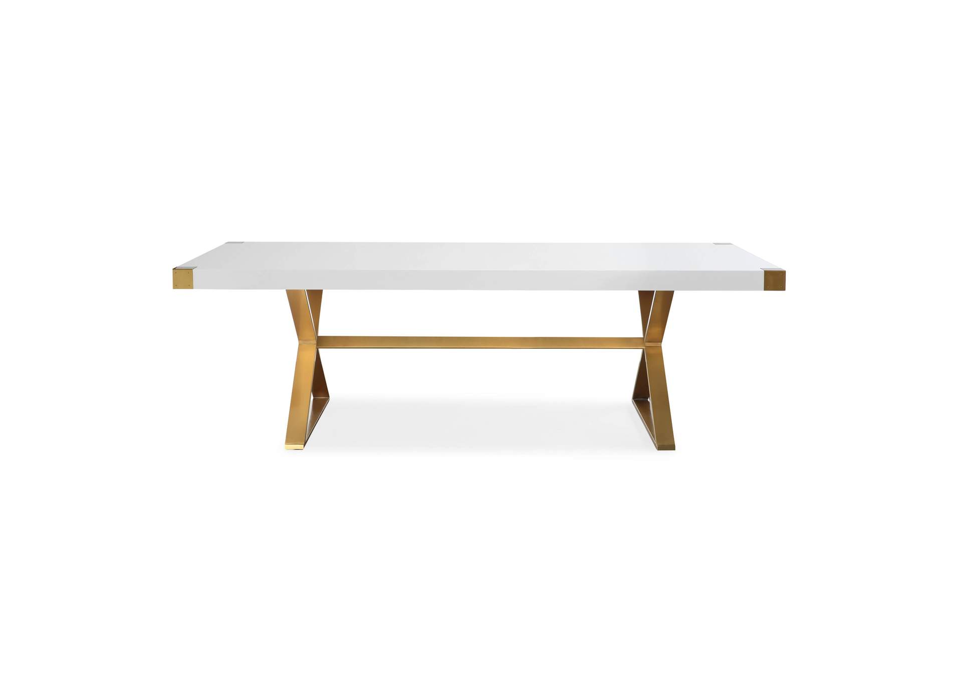 Adeline White Lacquer Dining Table image 4