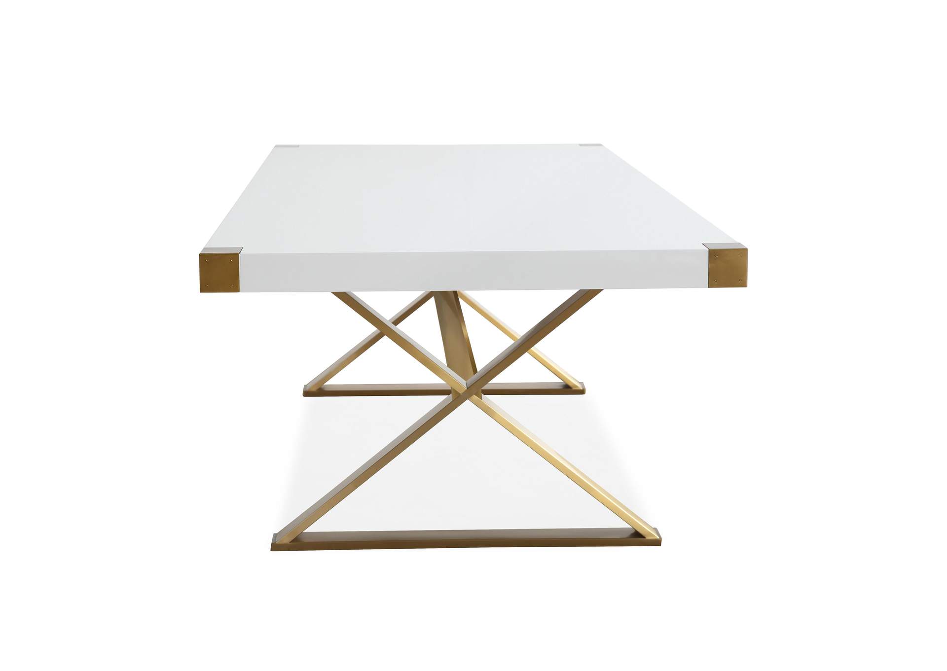 Adeline White Lacquer Dining Table image 5